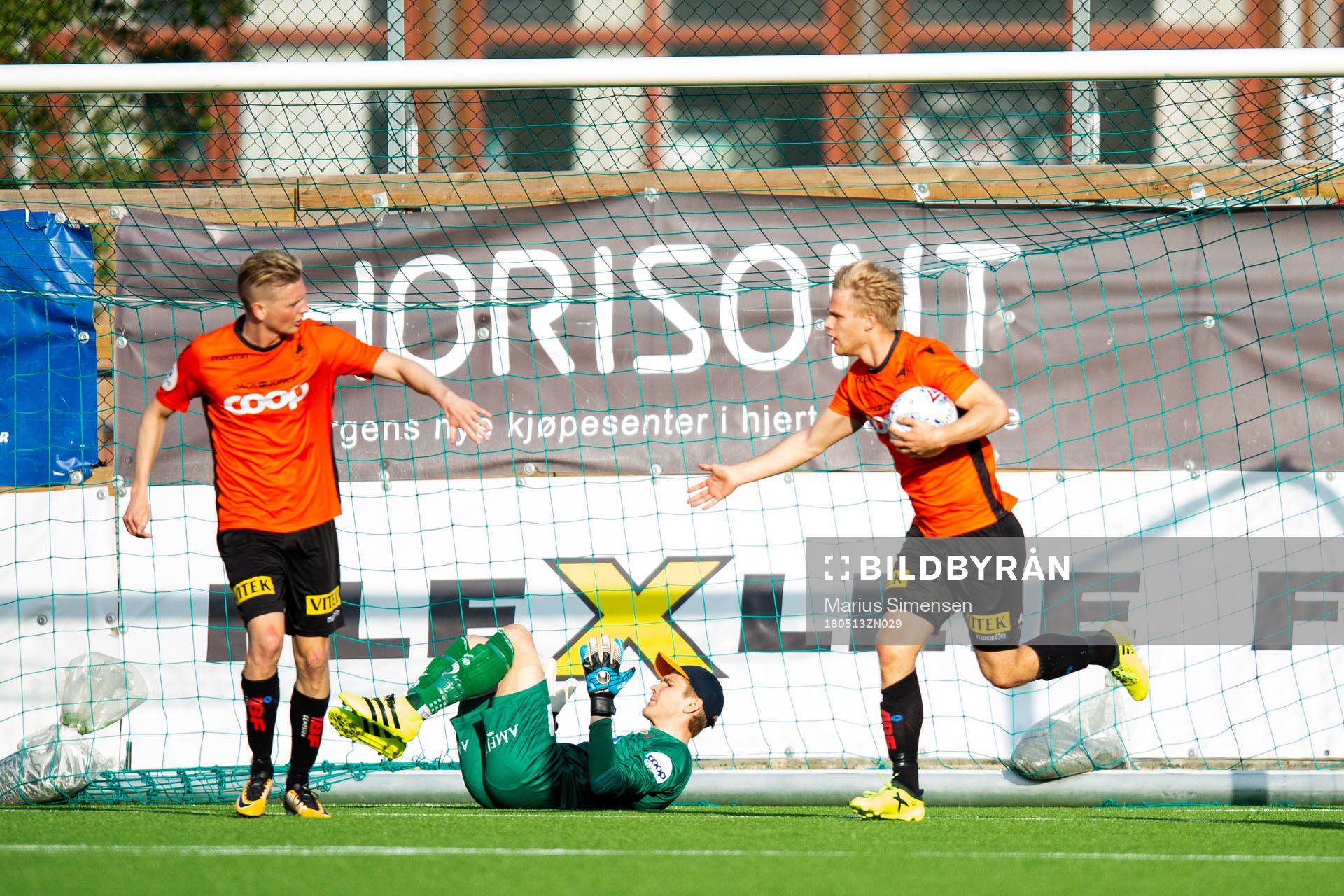 Joakim Vatle Hammersland of Åsane celebrates the 2-3 goal