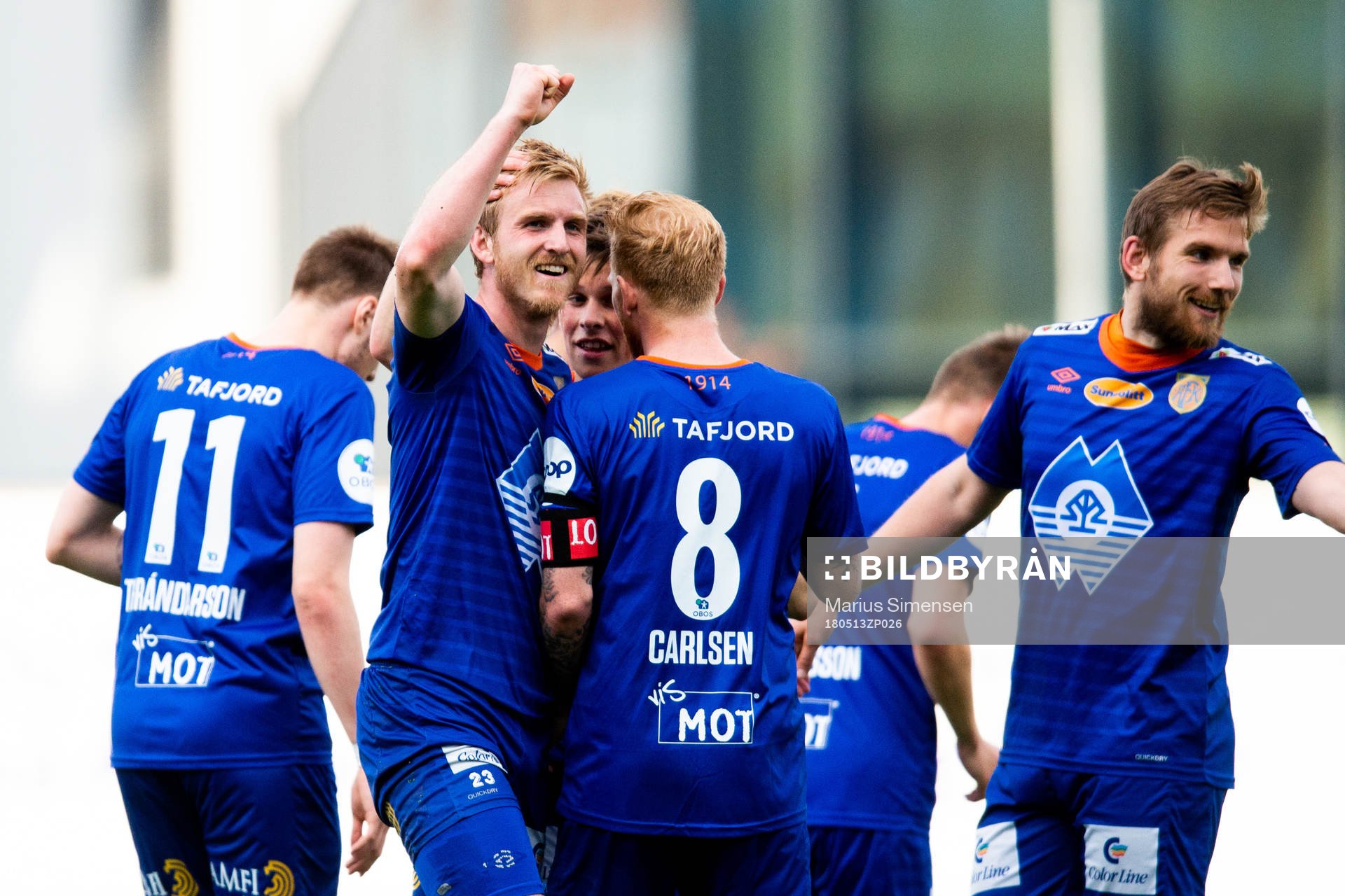 Torbjørn Agdestein of Aalesund celebrates the 1-3 goal