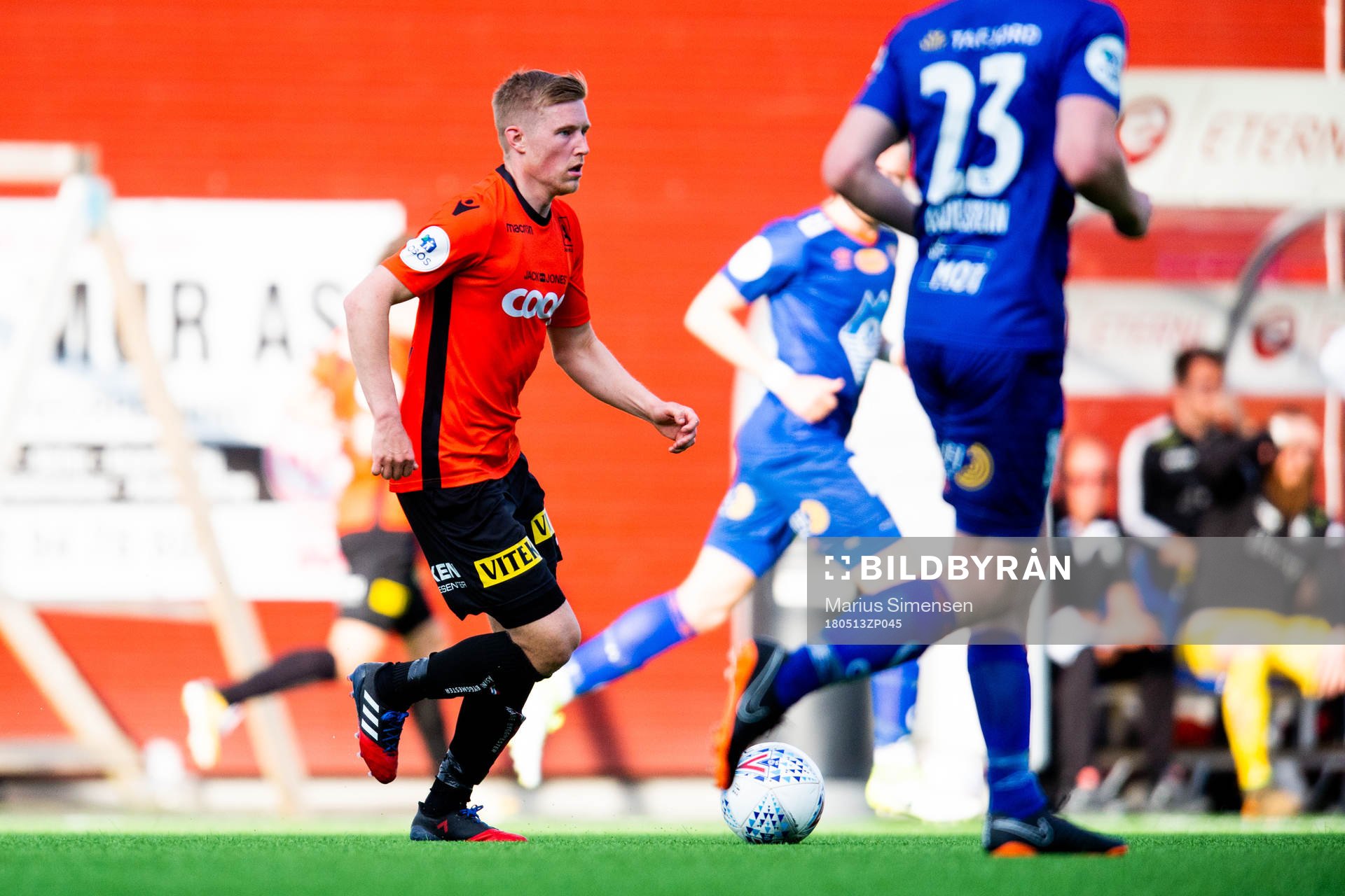 Tomas Kristoffersen of Åsane during the OBOS-ligaen match between Åsane and Aalesund on May 13, 2018 in Åsane. 