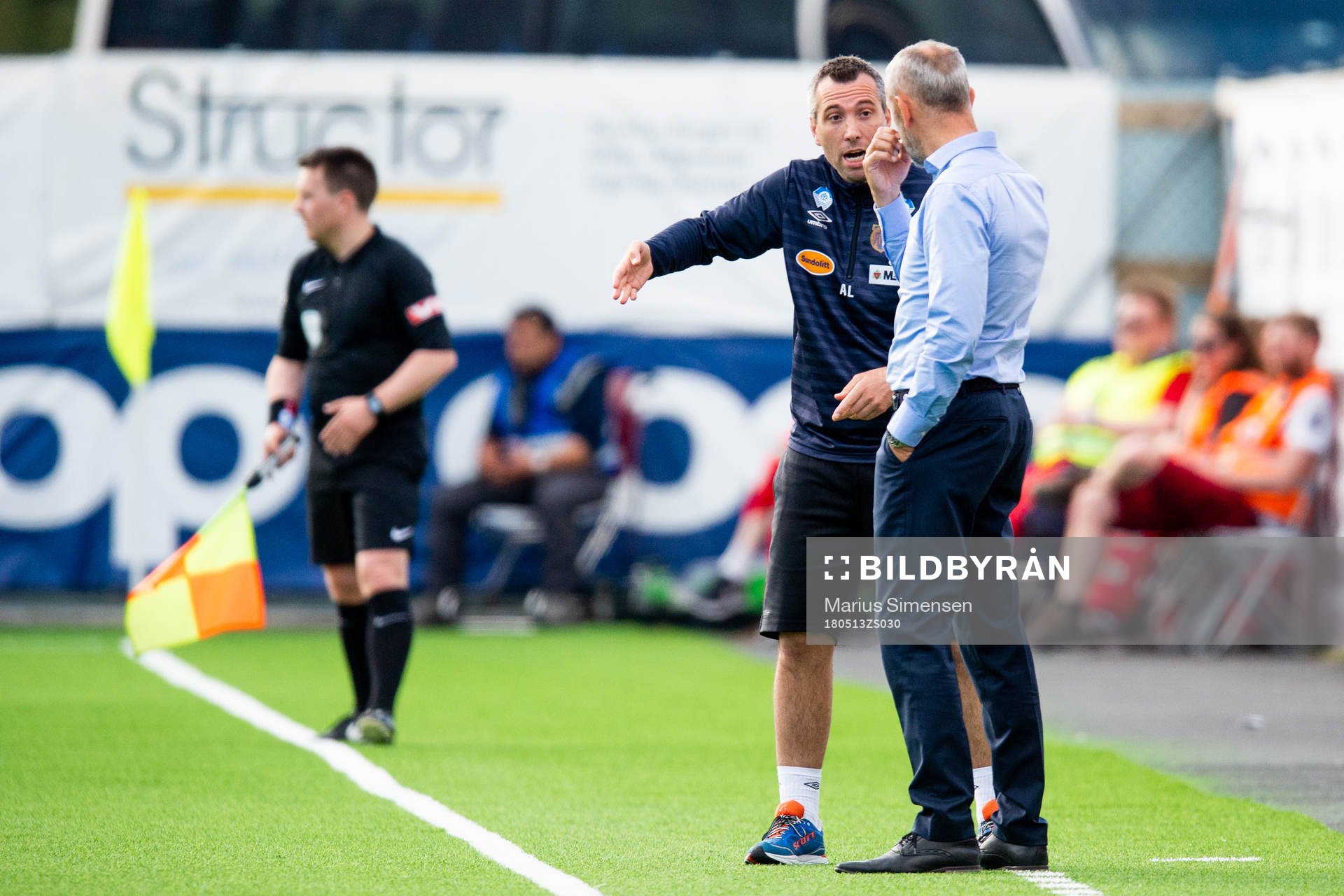 Andrea Loberto, assistant coach of Aalesund, and Lars