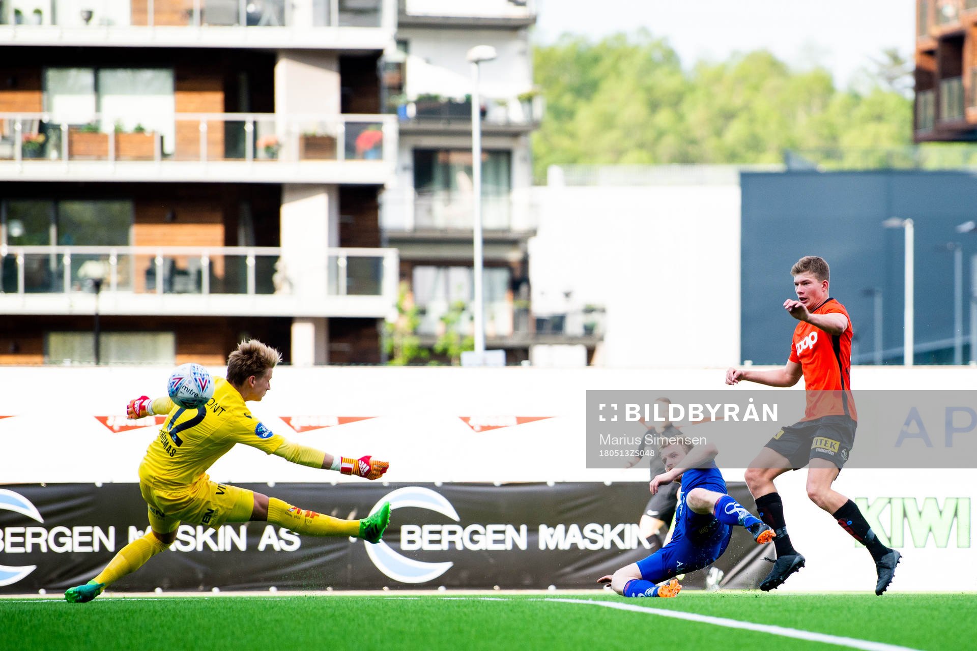 Torbjørn Agdestein of Aalesund scores the 1-3 goal