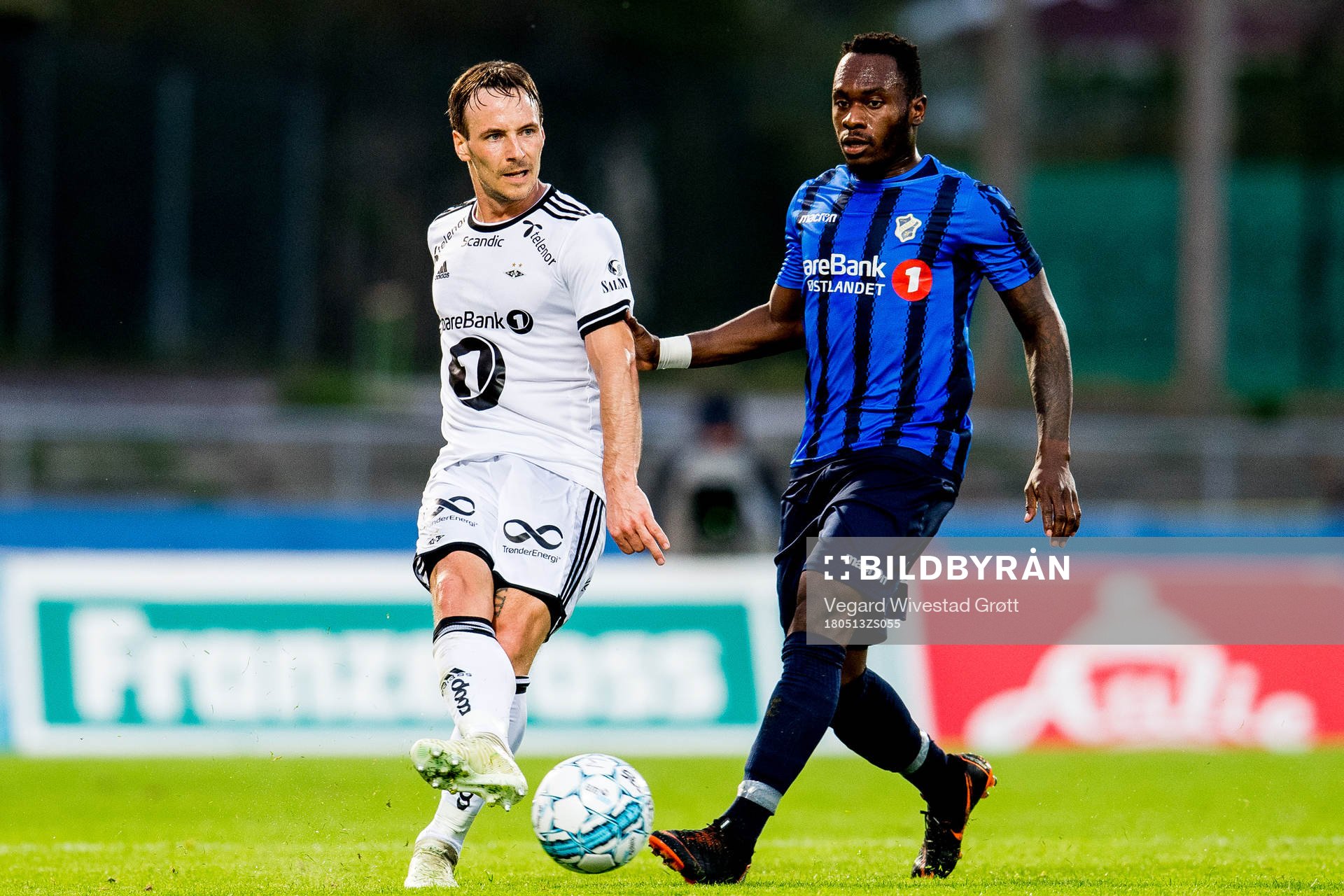 Mike Jensen of Rosenborg and Franck Boli of Stabæk