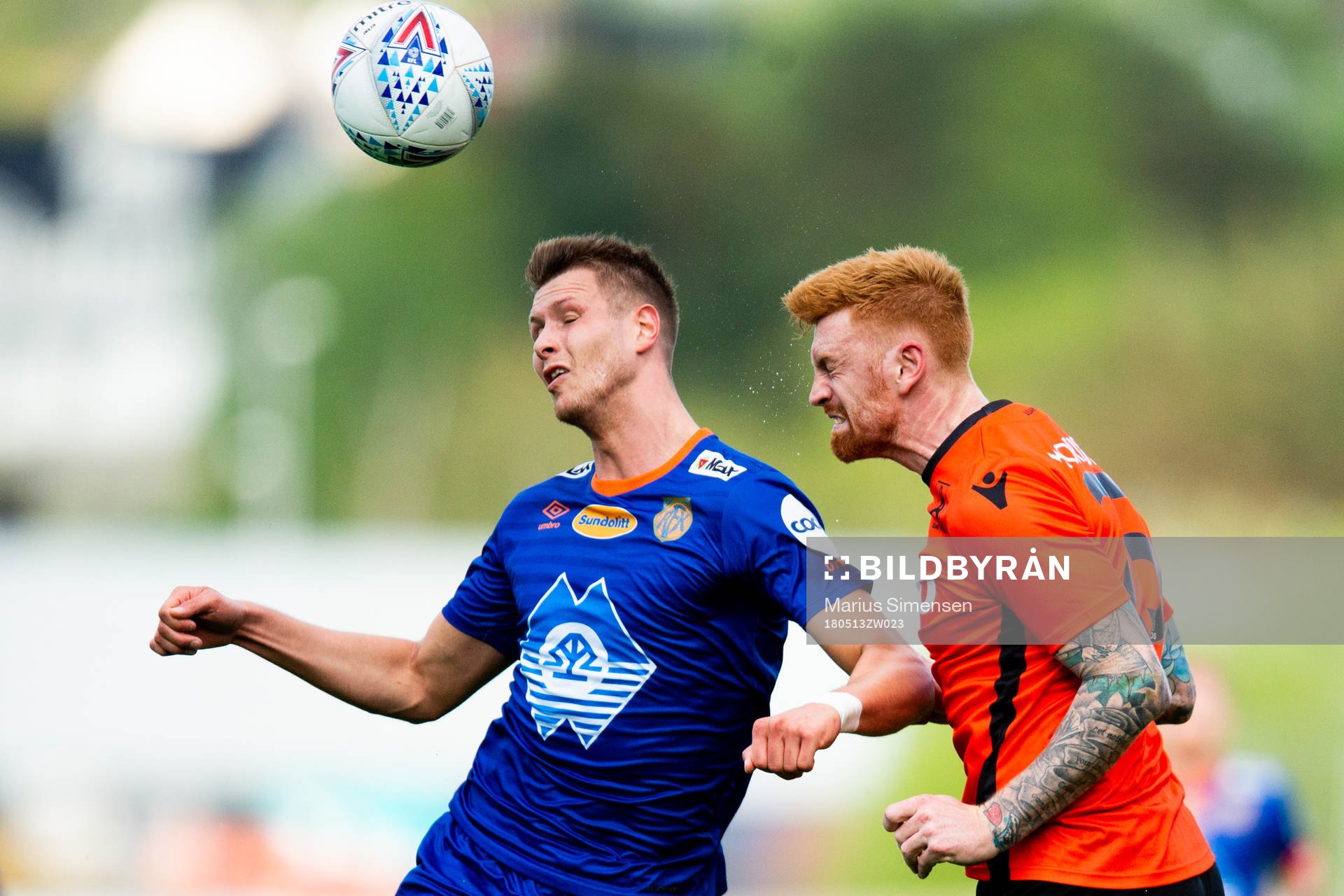 Hólmbert Fridjónsson of Aalesund and Aleksander Solli of