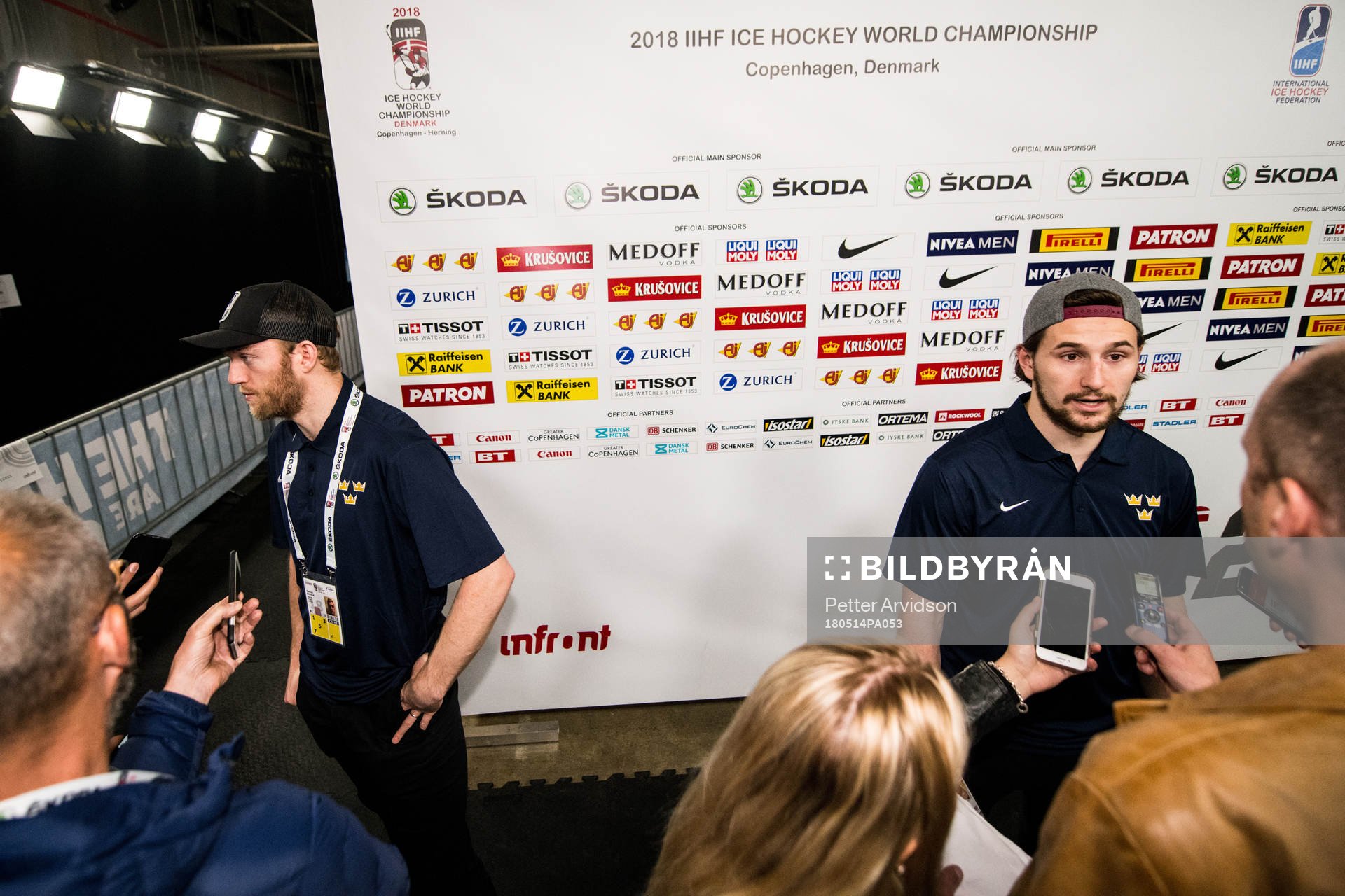 Sveriges Mattias Ekholm och Filip Forsberg