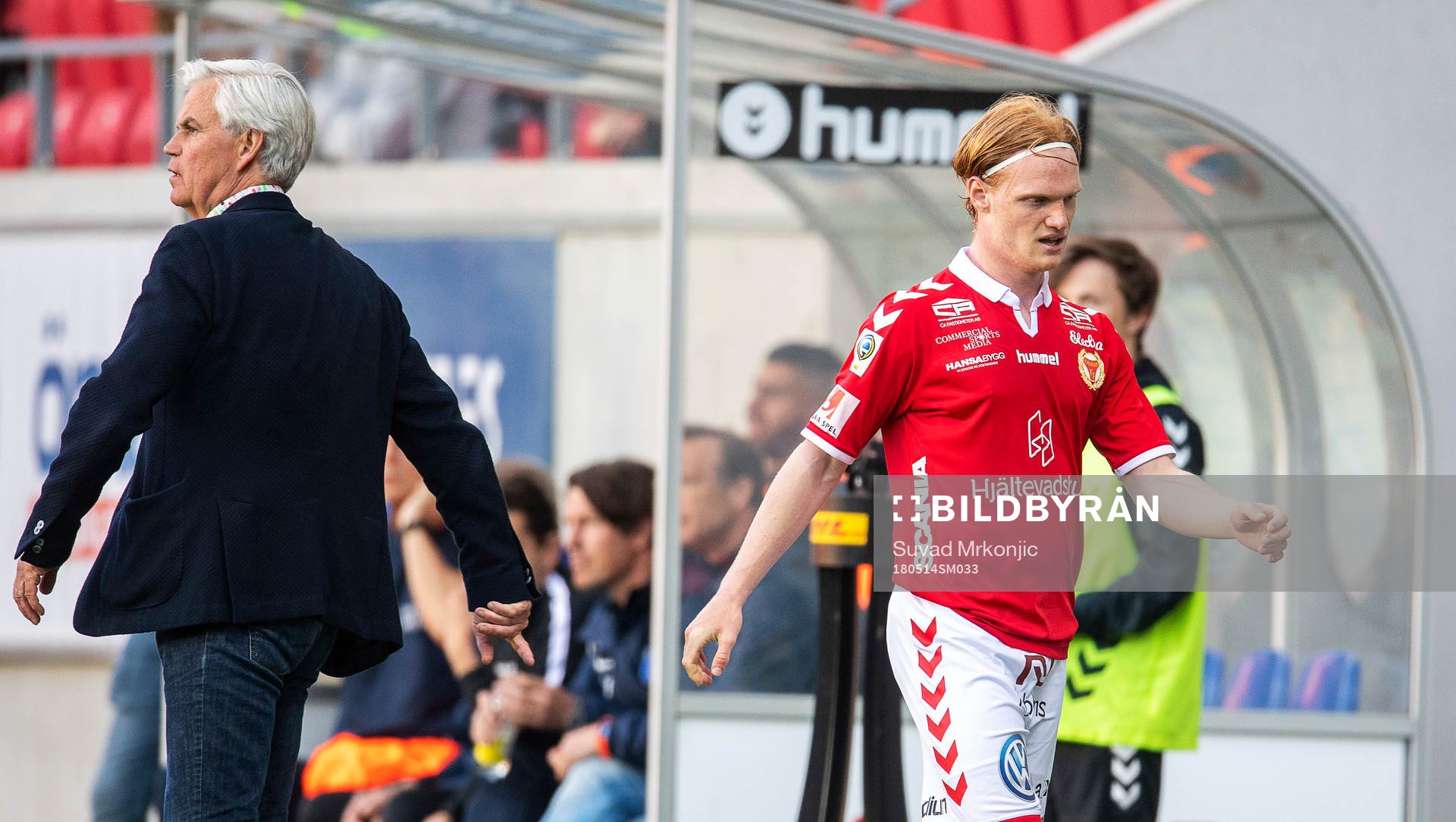 Kalmars Nils Fröling  och tränare Nanne Bergstrand
