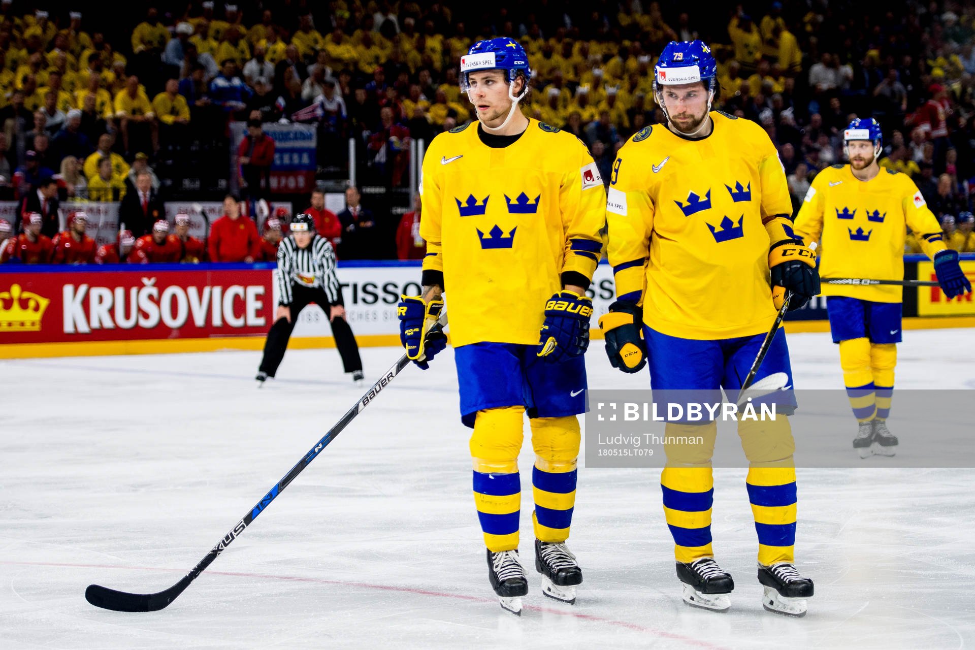 Sveriges Adrian Kempe och Filip Forsberg