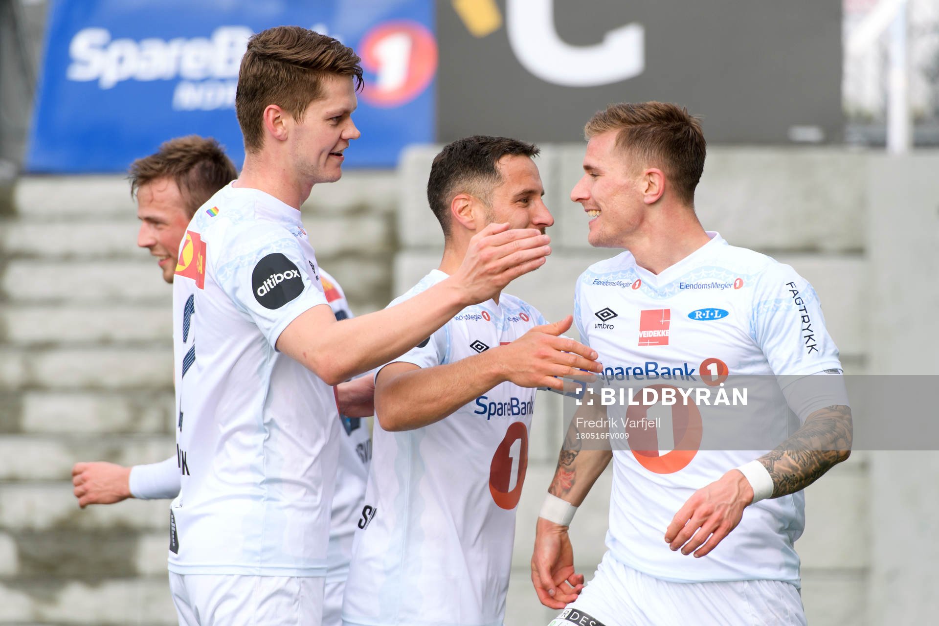 Erik Tønne of Ranheim celebrates