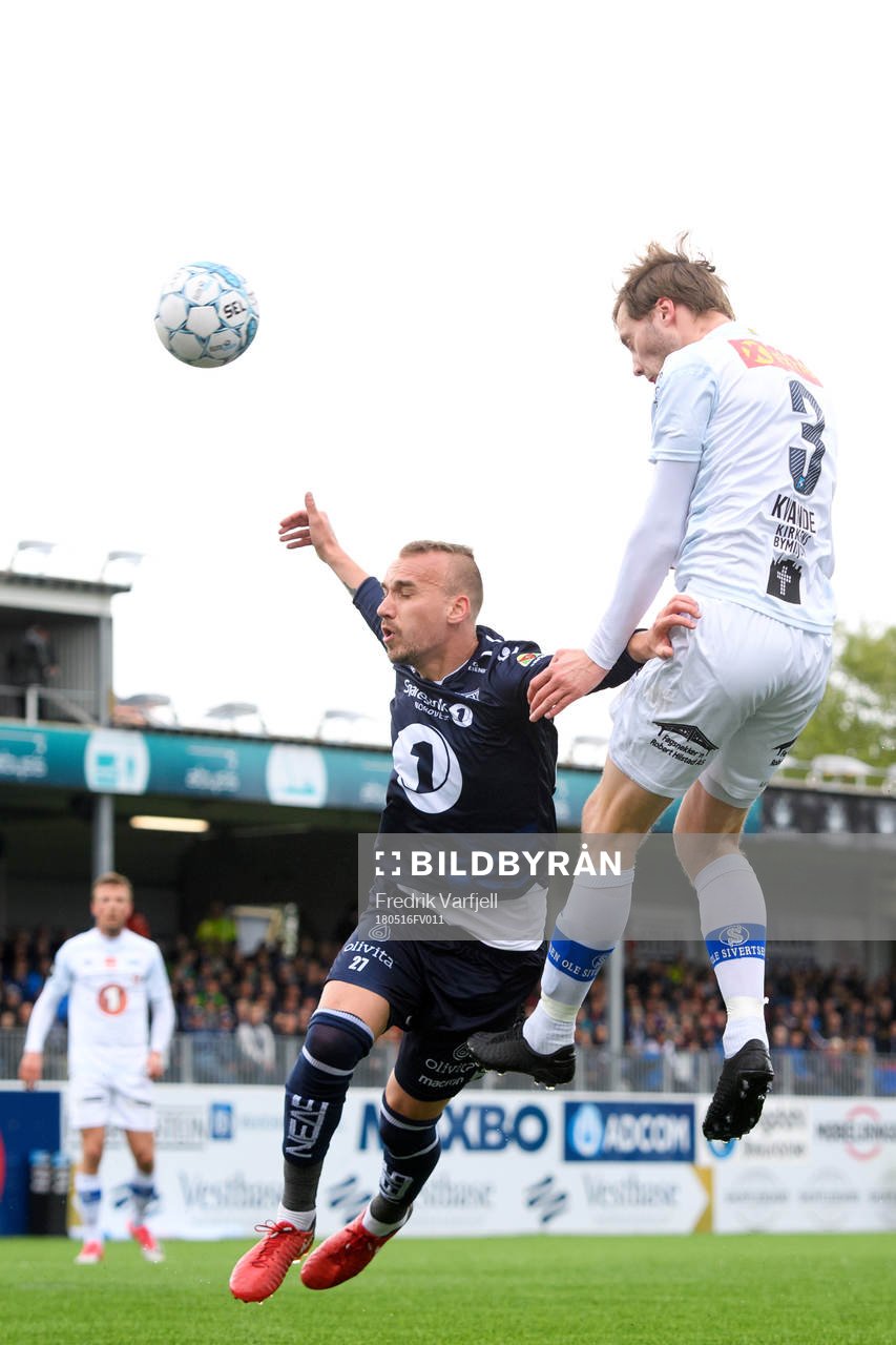 Nikita Baranov of Kristiansund and Daniel Kvande of Ranheim