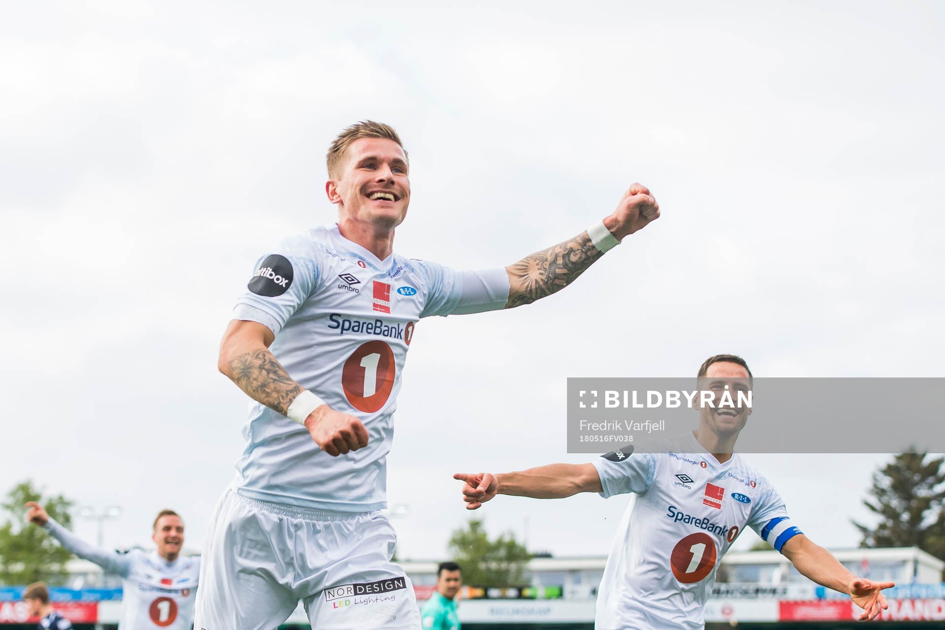 Erik Tønne of Ranheim celebrates