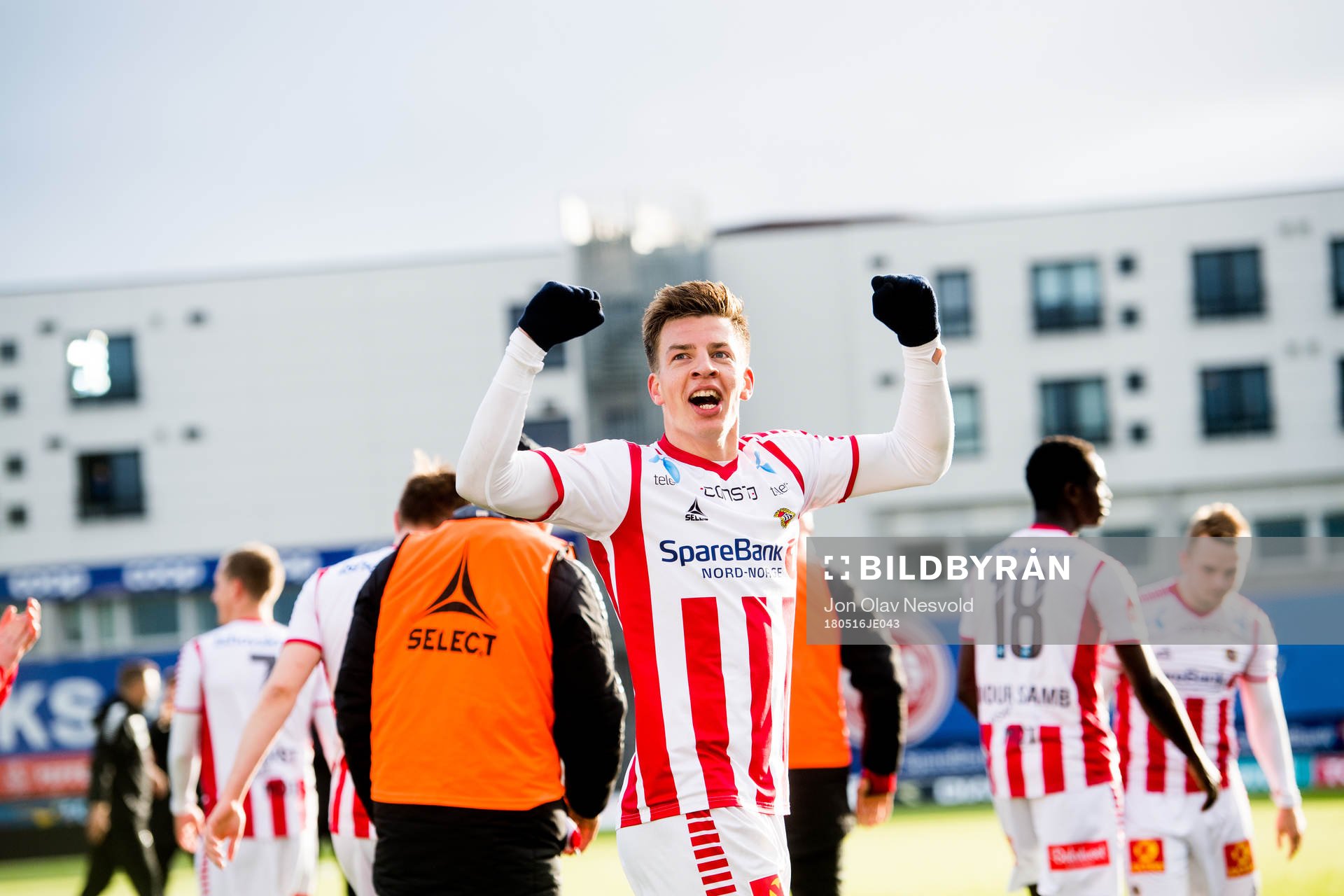 Jostein Gundersen of Tromsø celebrates