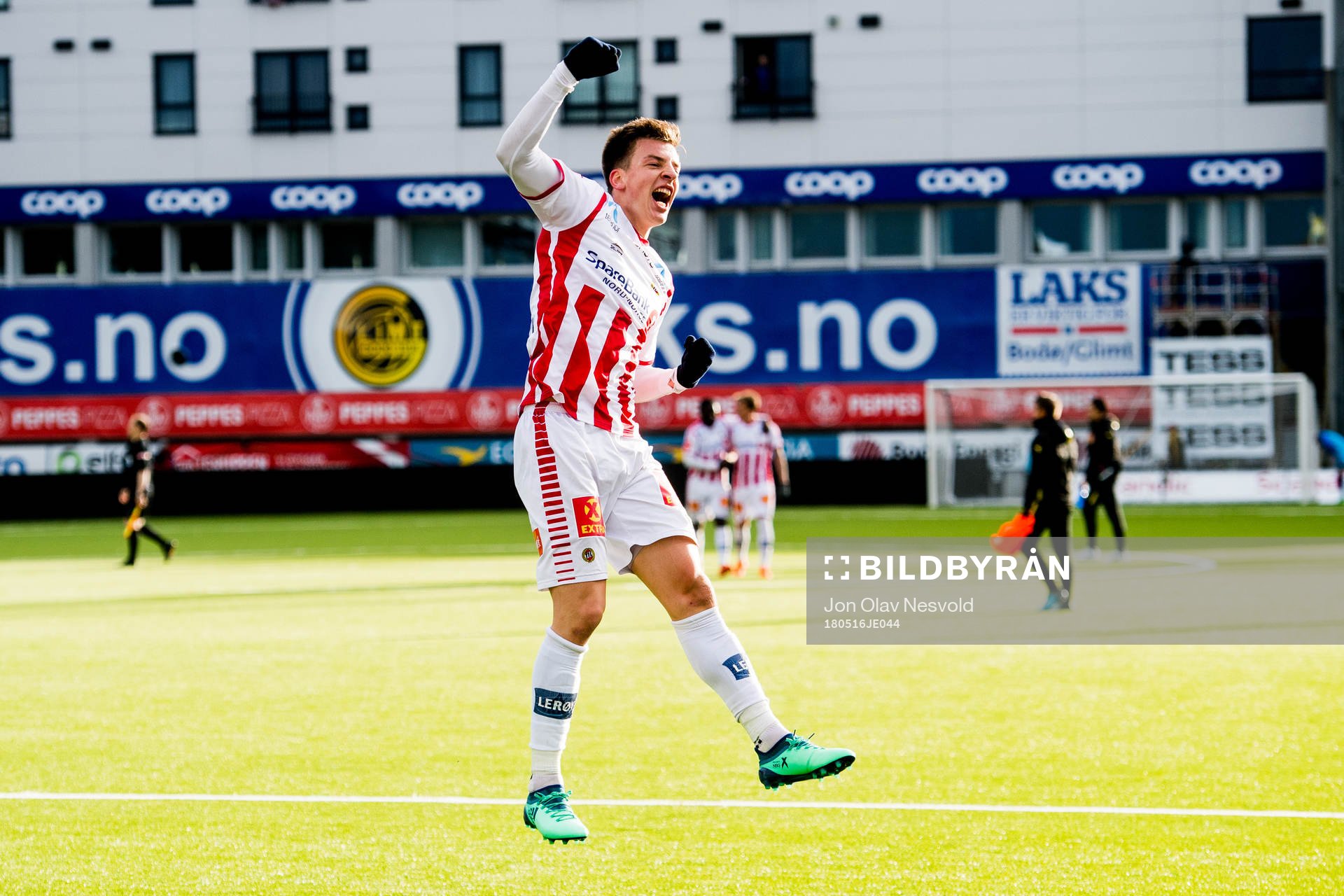 Jostein Gundersen of Tromsø celebrates