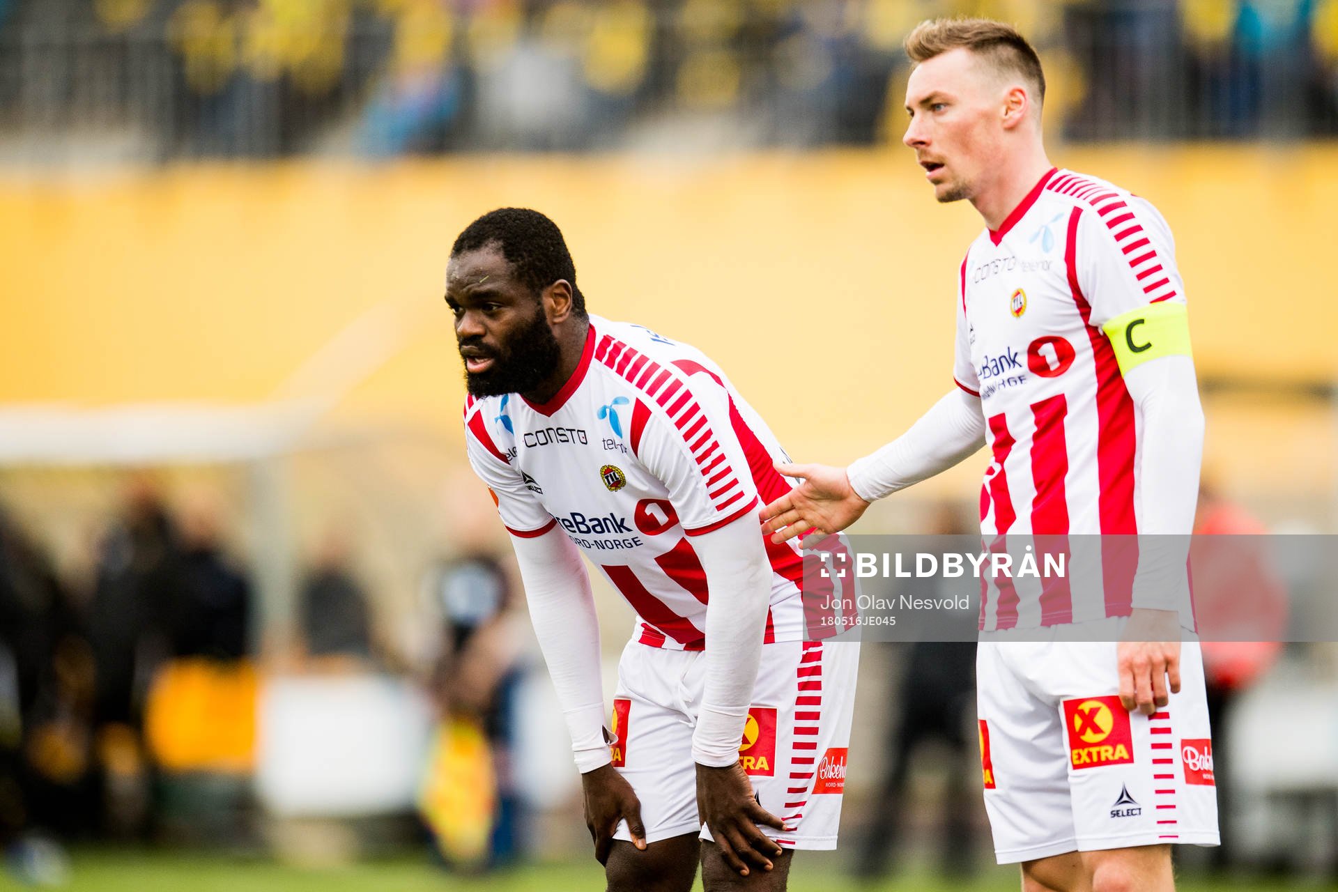 Christian Landu-Landu and Magnar Ødegaard of Tromsø