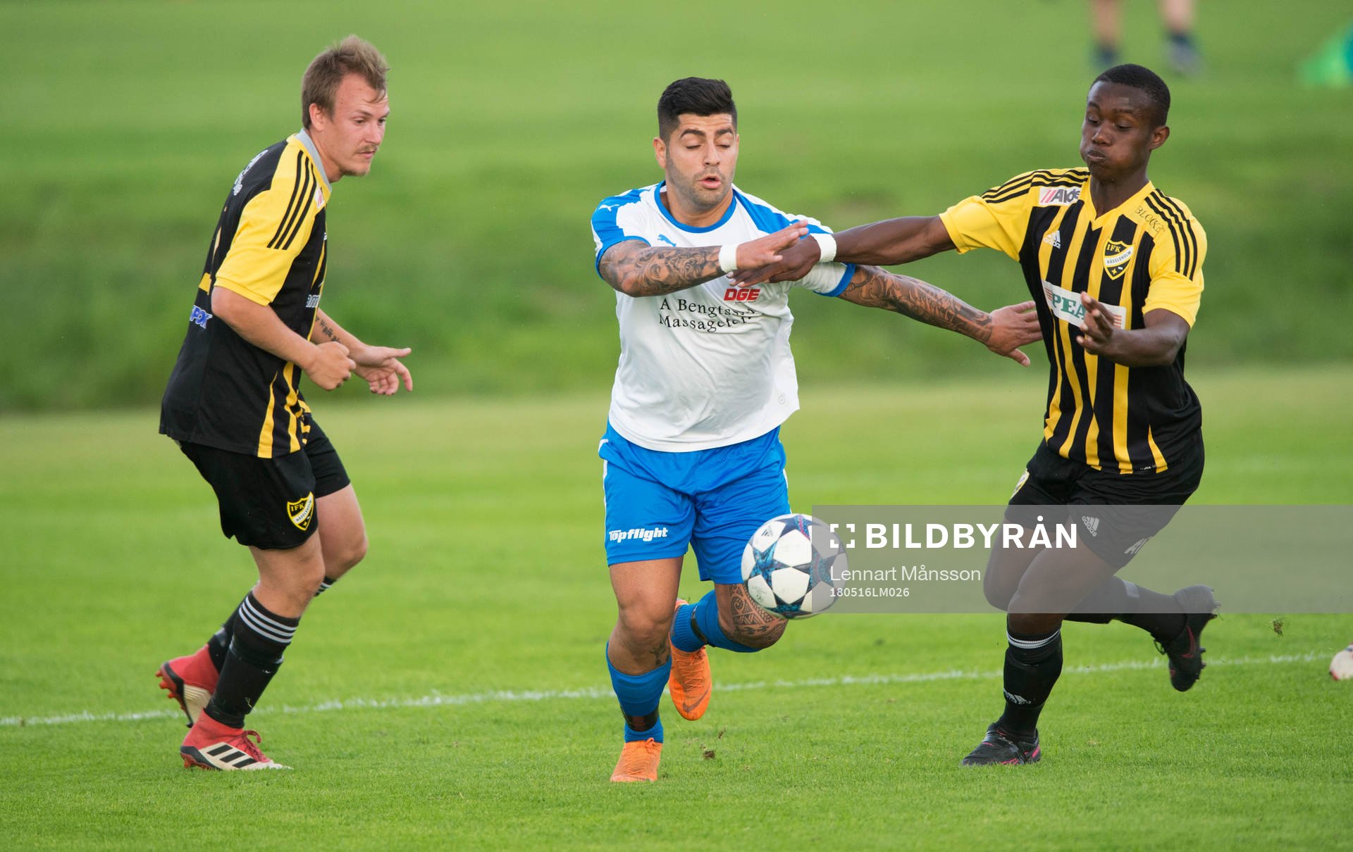 IFK Hässleholms Joakim Karlsson och Carl Mujaguzi i