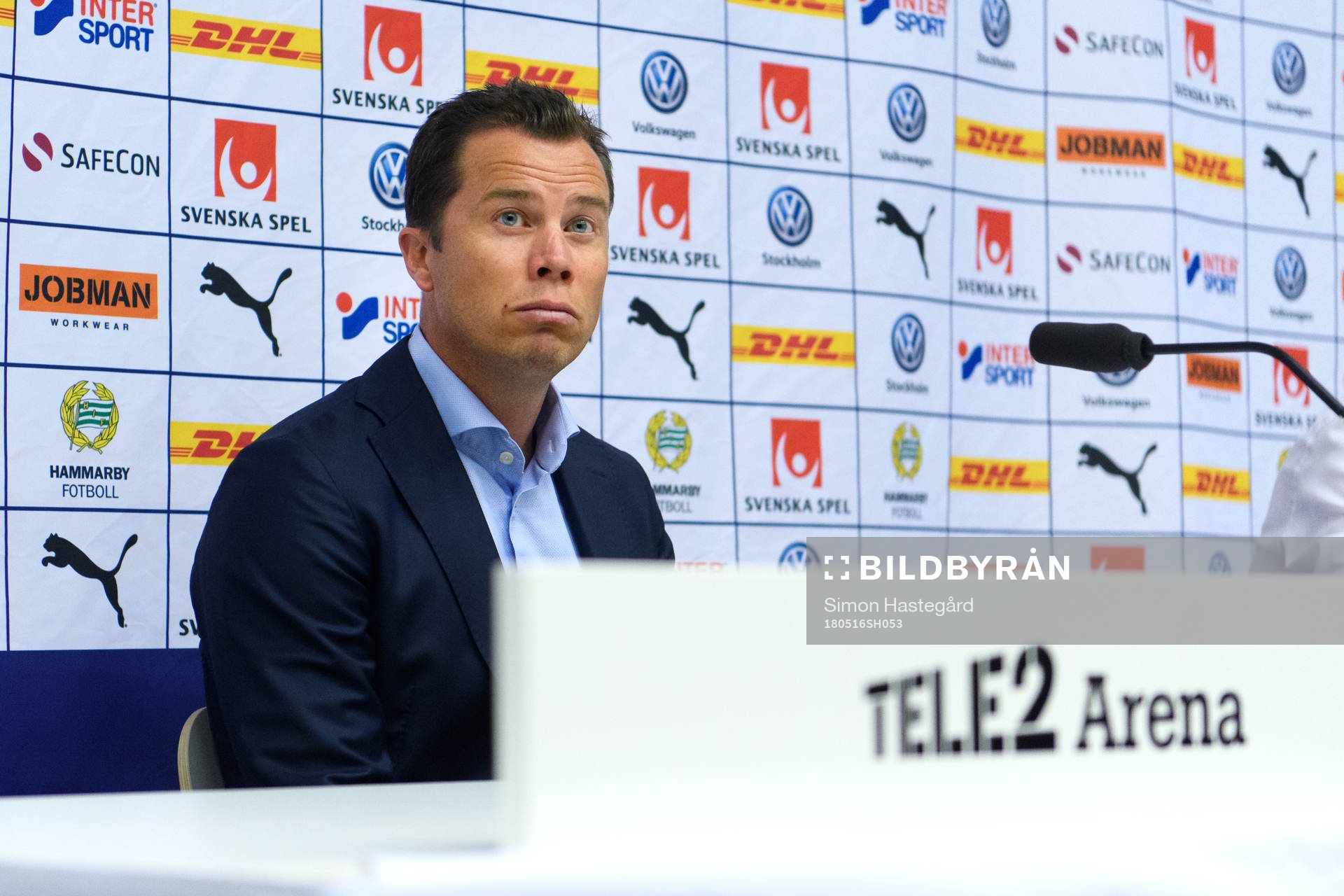 Malmö FFs tränare Daniel Andersson på presskonferensen