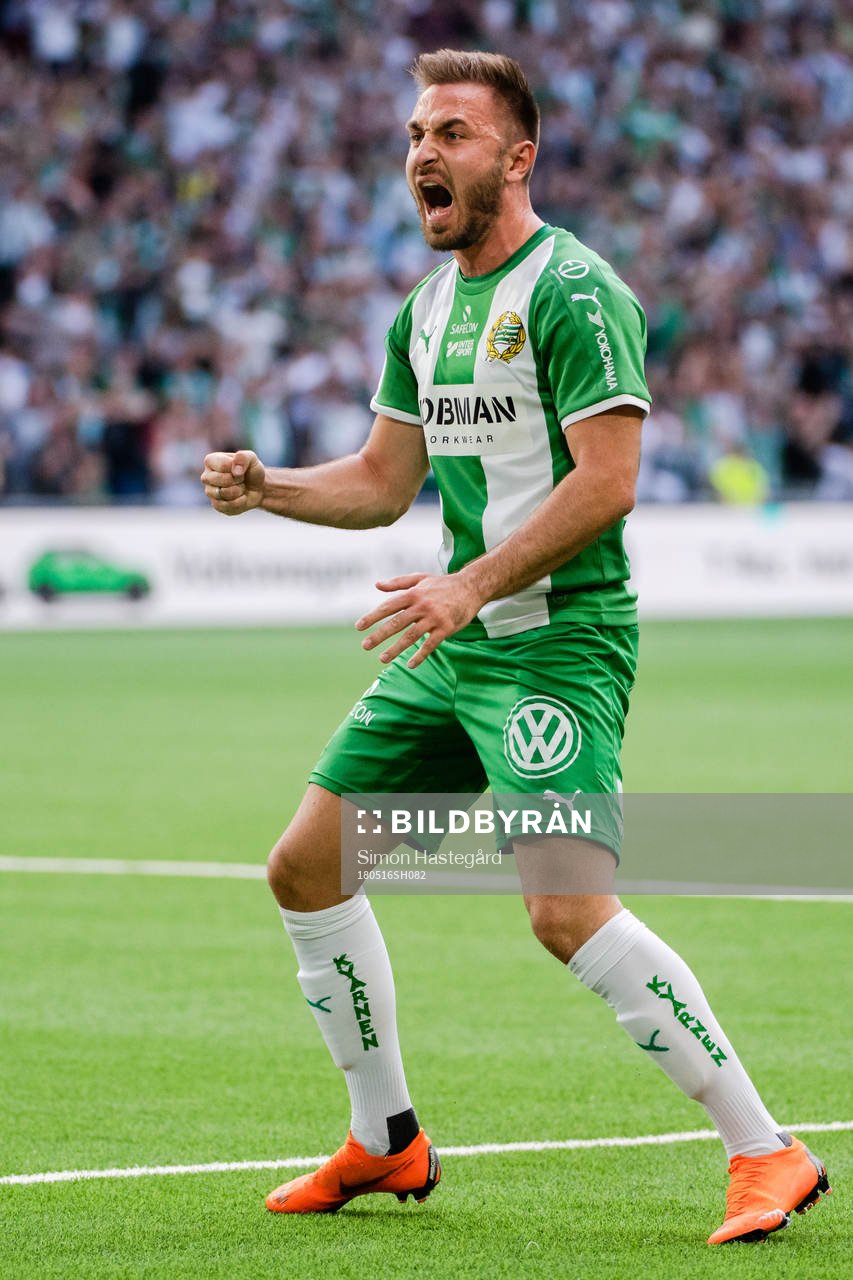 Hammarbys Muamer Tankovic jublar