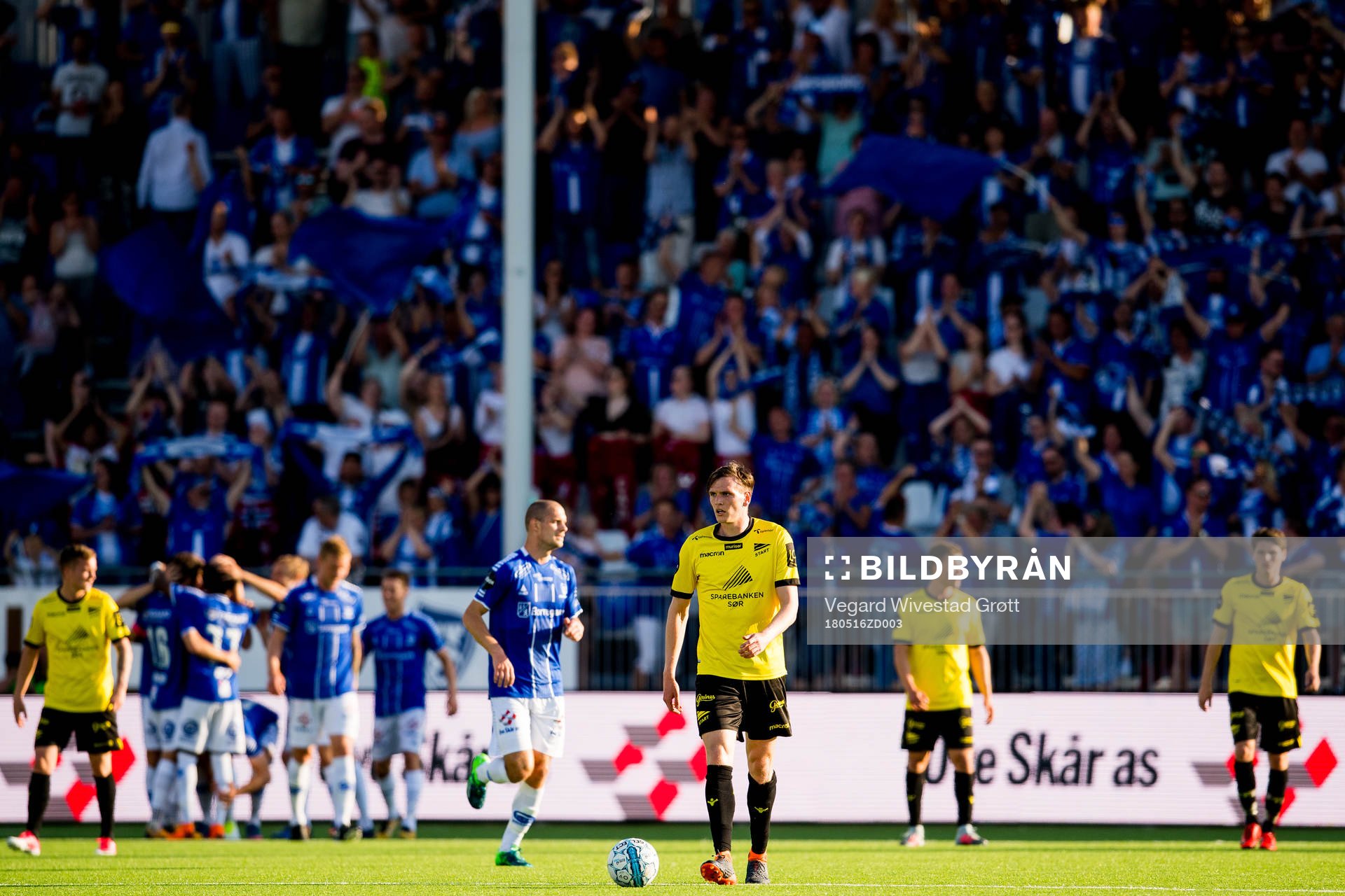 Kristjan Floki Finnbogason of Start looks dejected