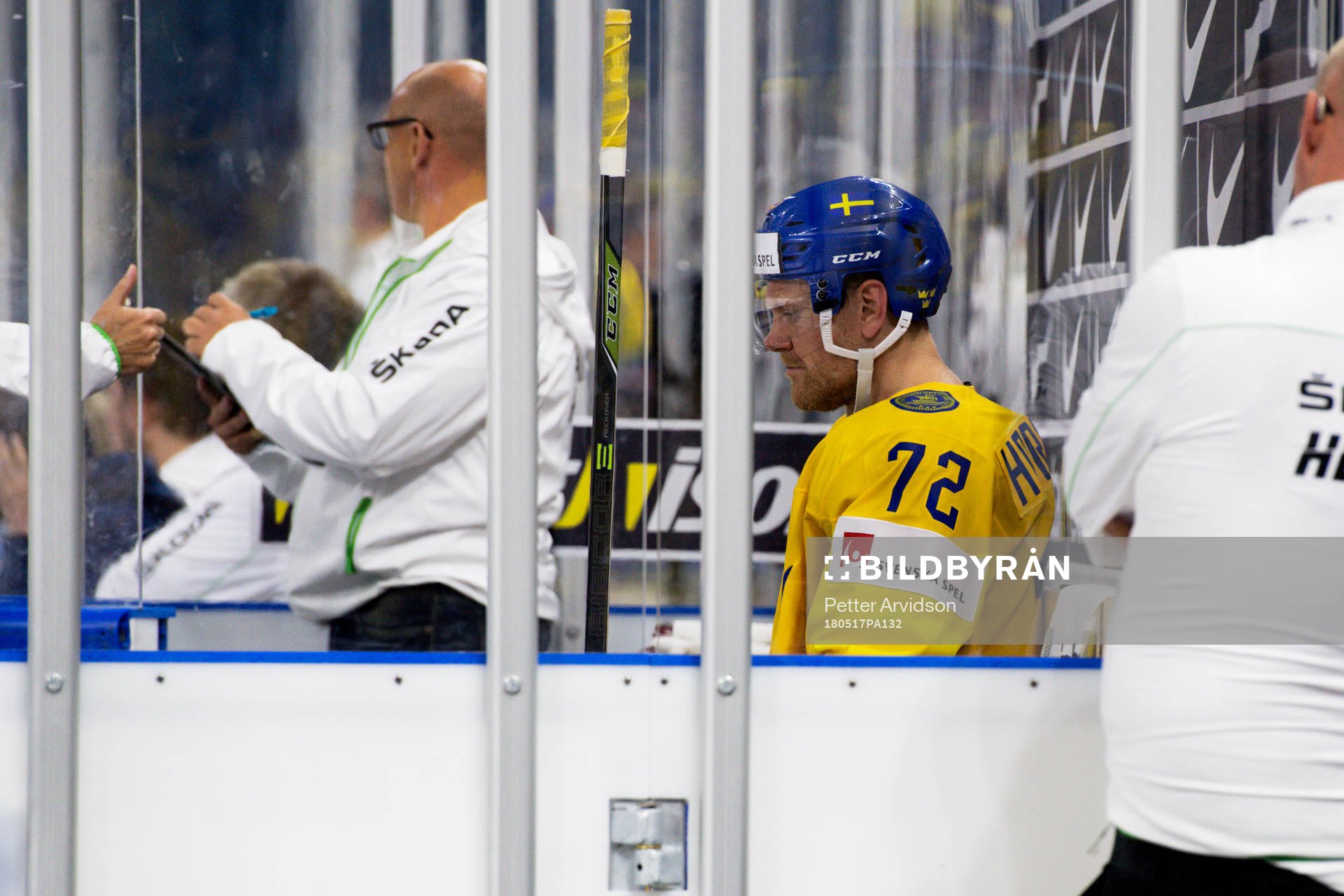 Sveriges Patric Hörnqvist i utvisningsbåset