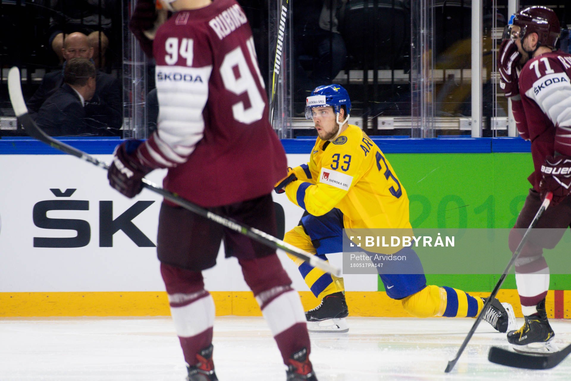 Sveriges Viktor Arvidsson jublar