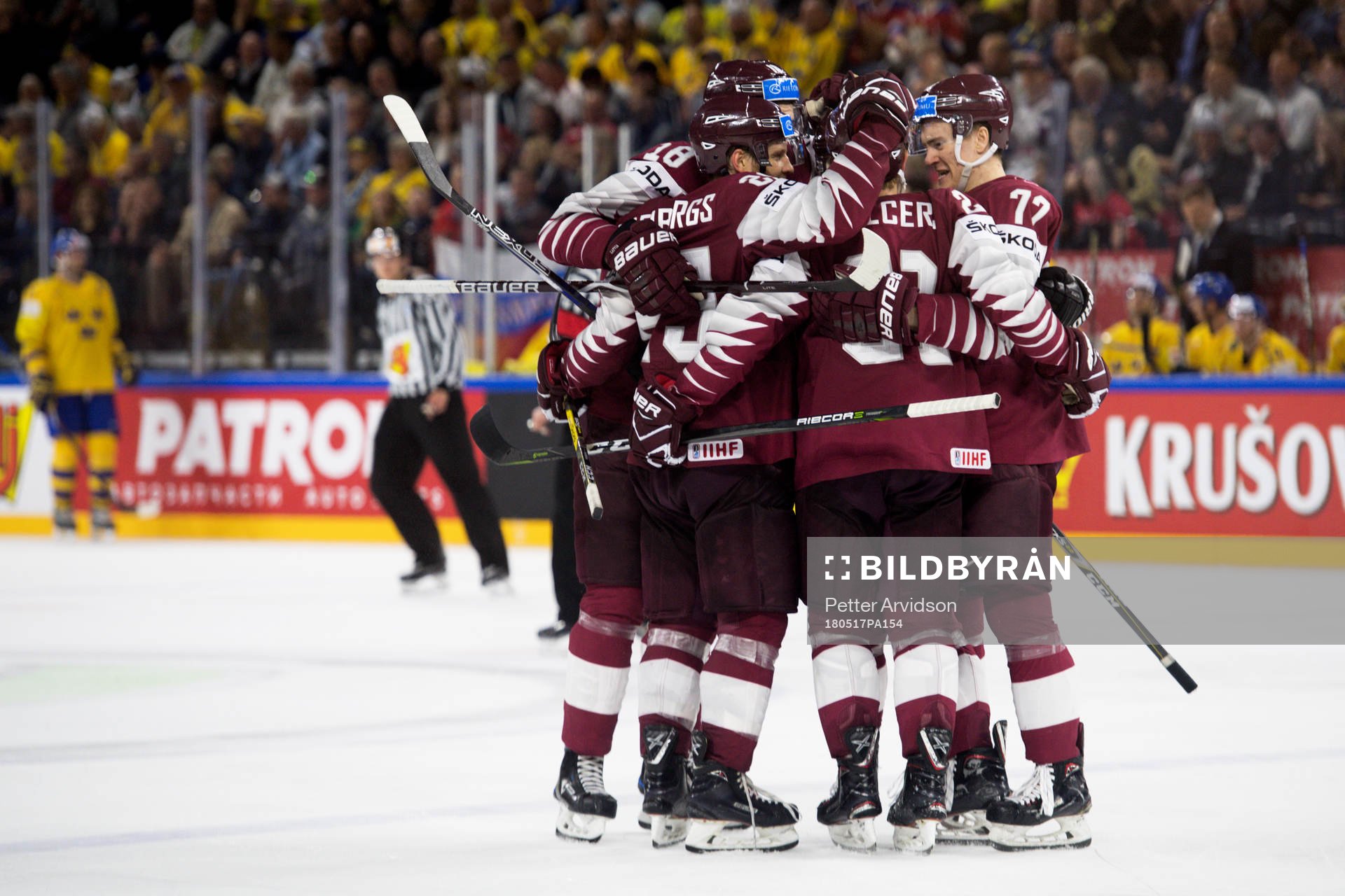 Lettlands Rudolfs Balcers jublar med lagkamrater