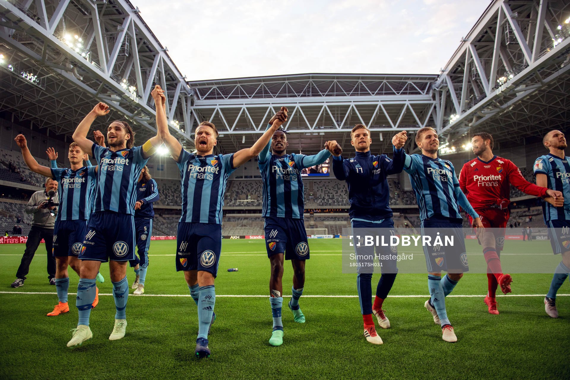 Djurgårdens spelare jublar