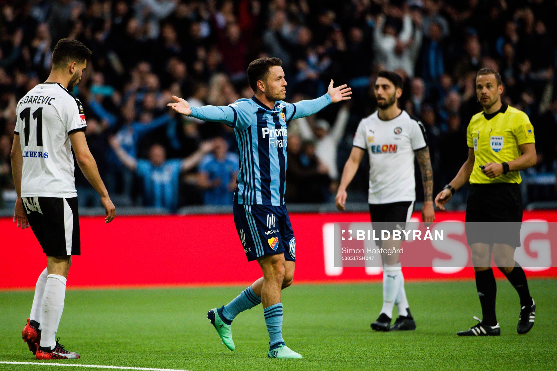 Djurgårdens Kerim Mrabti jublar
