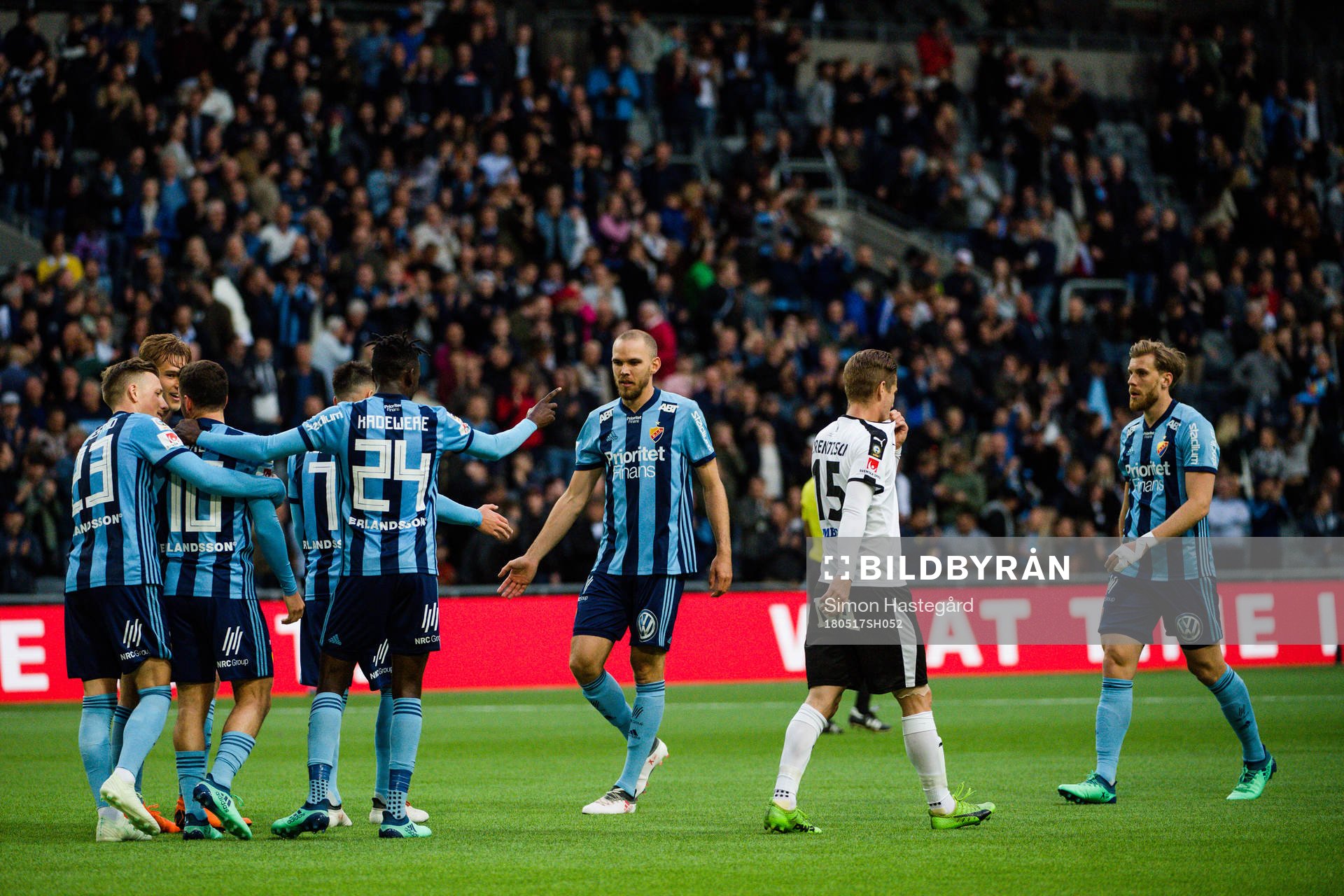 Djurgårdens spelare jublar
