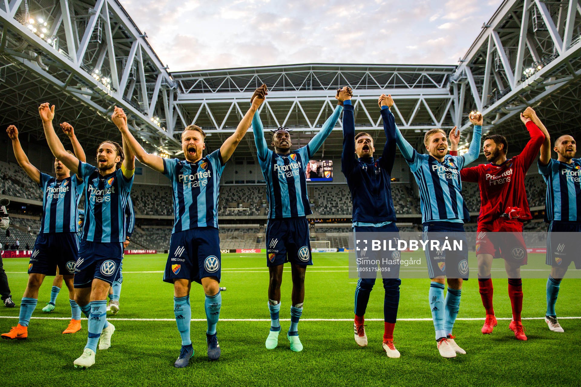 Djurgårdens spelare jublar