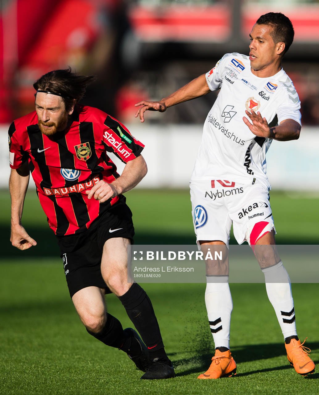 Brommapojkarnas Markus Gustafsson och Kalmars Hiago Ramiro