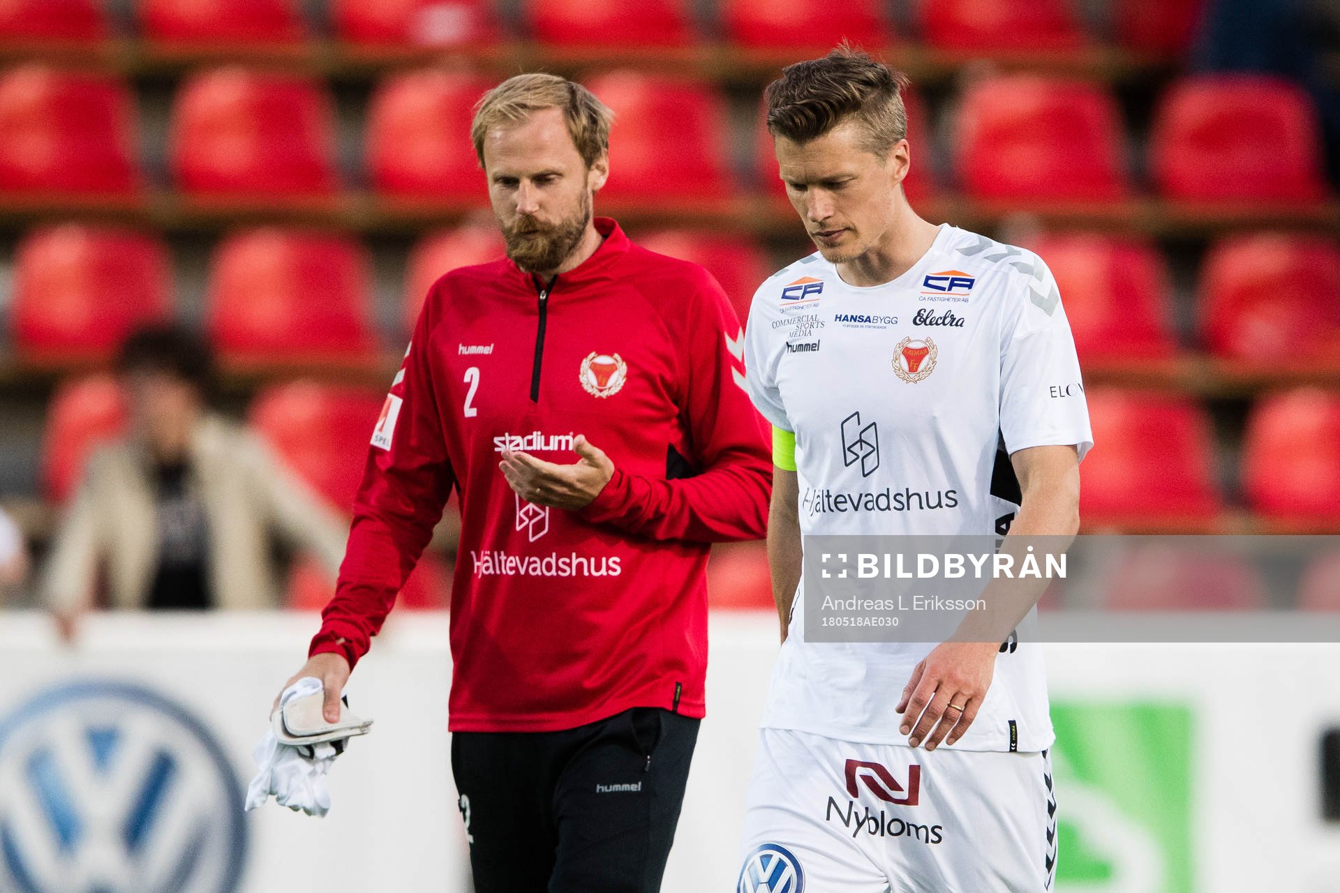Kalmars Markus Thorbjörnsson och Viktor Elm deppar