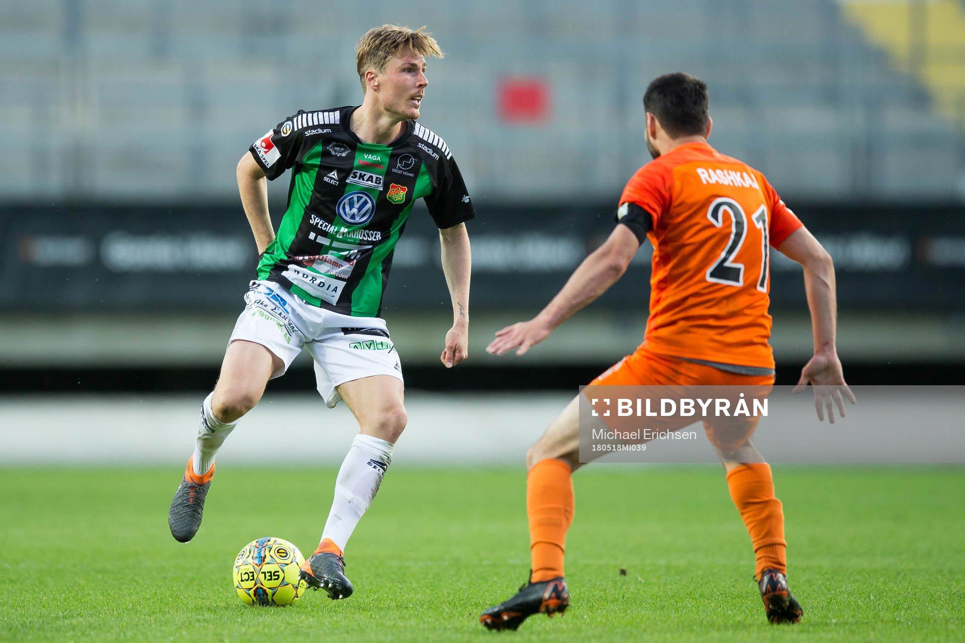GAIS Marcus Bergholtz mot AFC Eskilstunas Anel Rashkaj