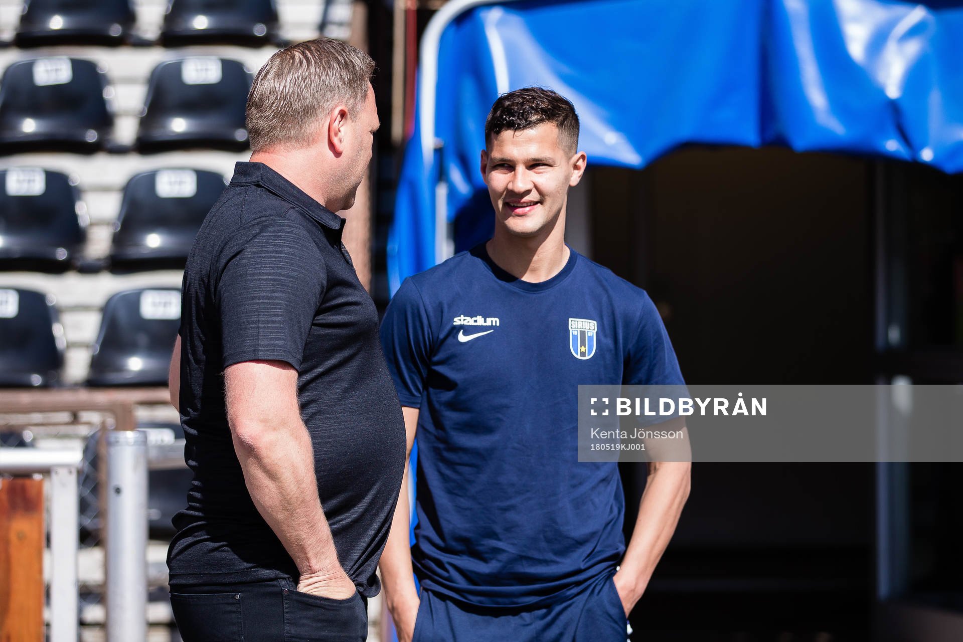 Sirius Mauricio Albornoz och Trelleborgs tränare Patrick