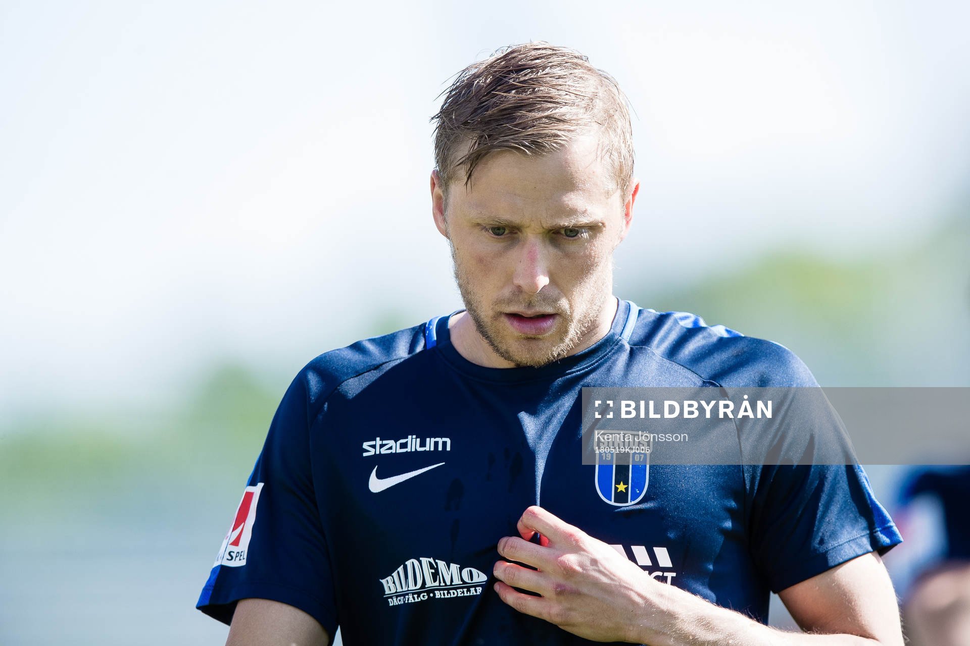 Sirius Christer Gustafsson innan fotbollsmatchen i
