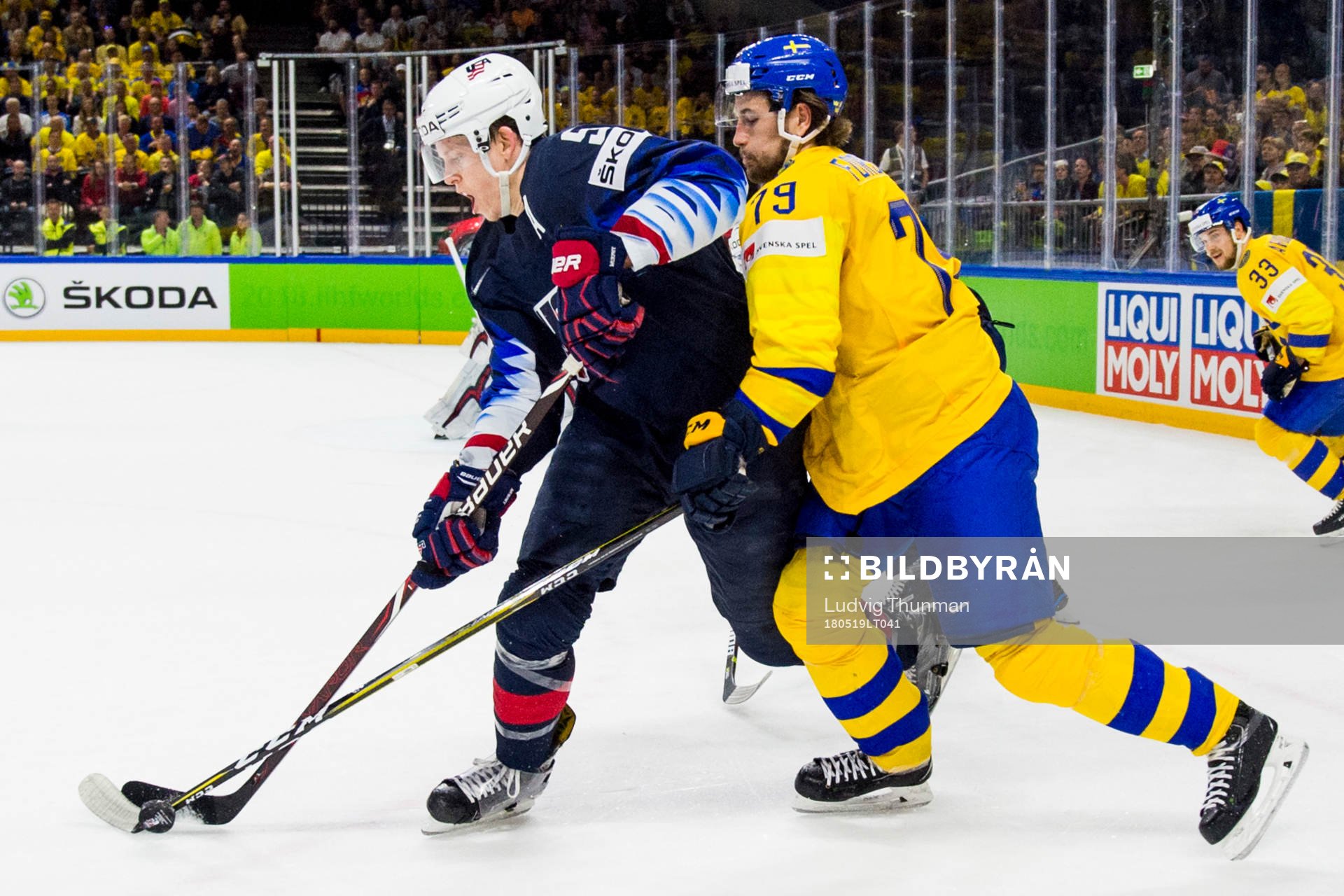 s Connor Murphy och Sveriges Filip Forsberg