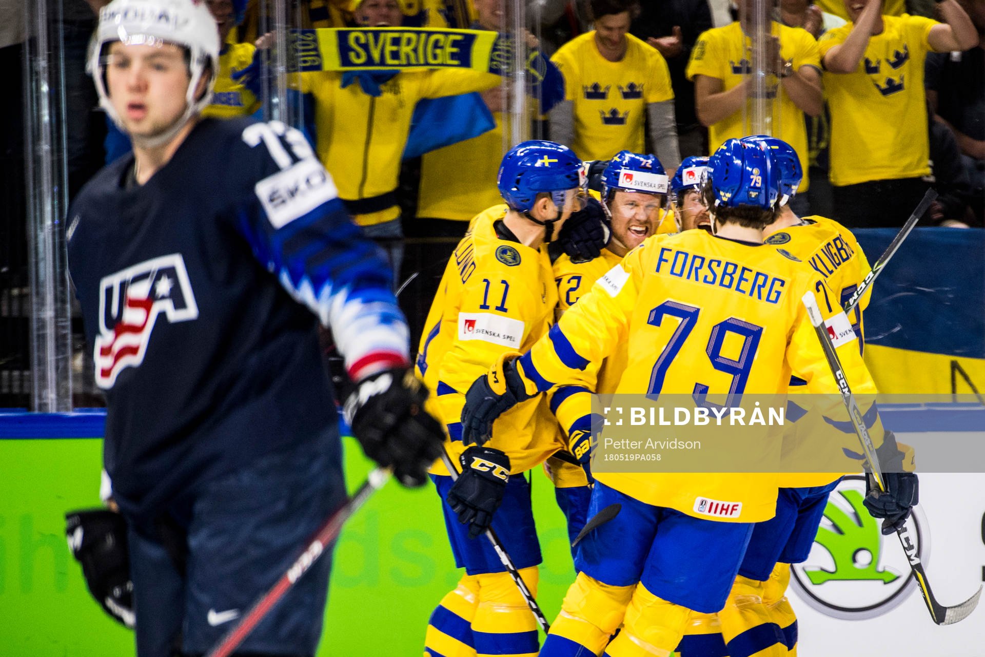 Sveriges Patric Hörnqvist jublar