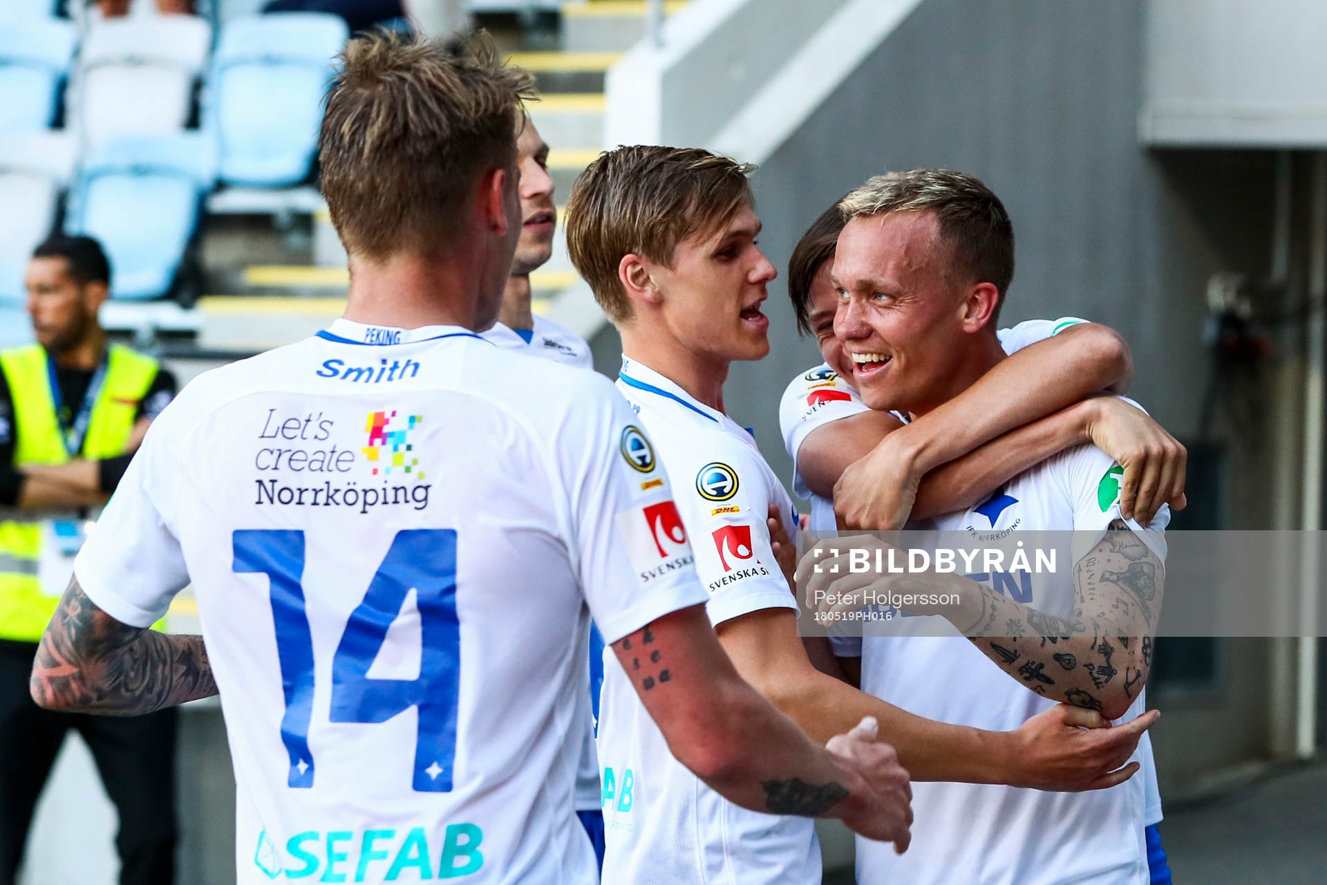 Norrköpings Gudmundur Thorarinsson jublar