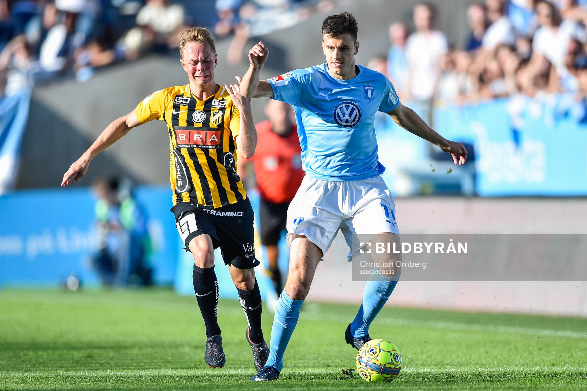 Häckens Adam Andersson och Malmö FFs Alexander Jeremejeff