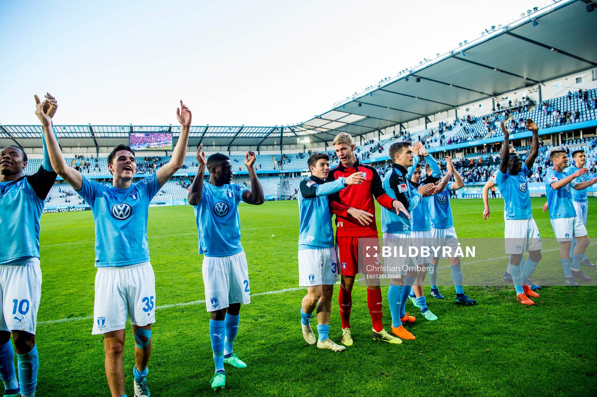 Malmö FFs spelare jublar