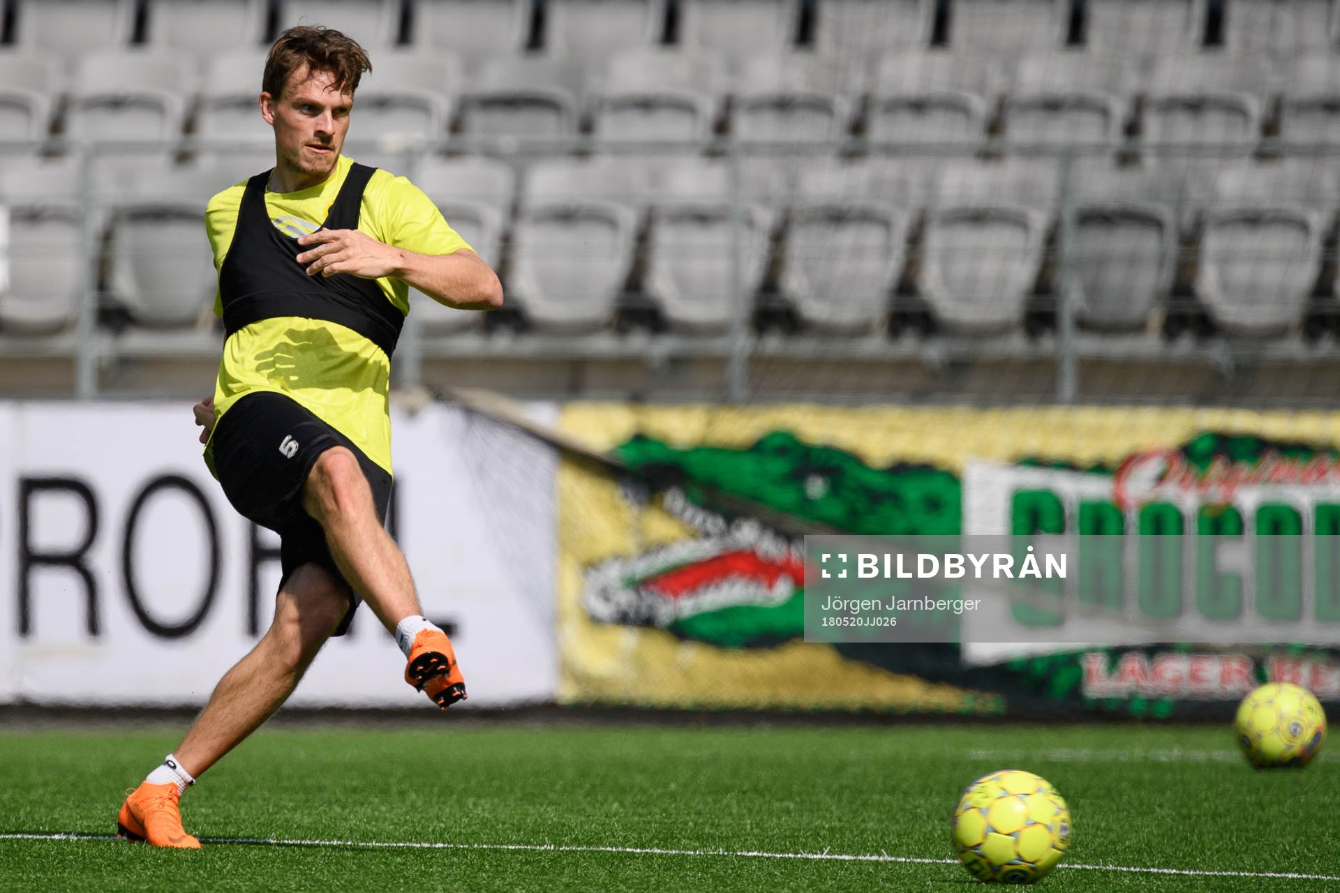 Elfsborgs Jörgen Horn under det Allsvenska fotbollslaget Elfsborgs träning den 20 maj 2018 i Borås.