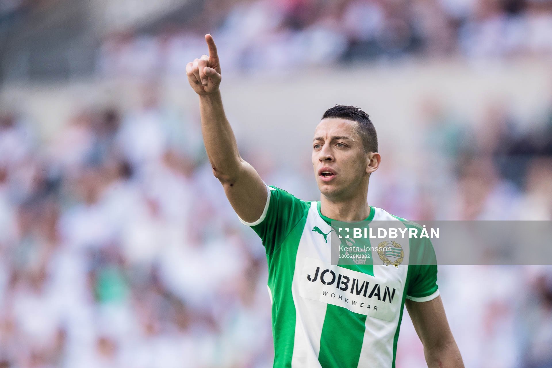 Hammarbys Nicola Djurdjic gestikulerar