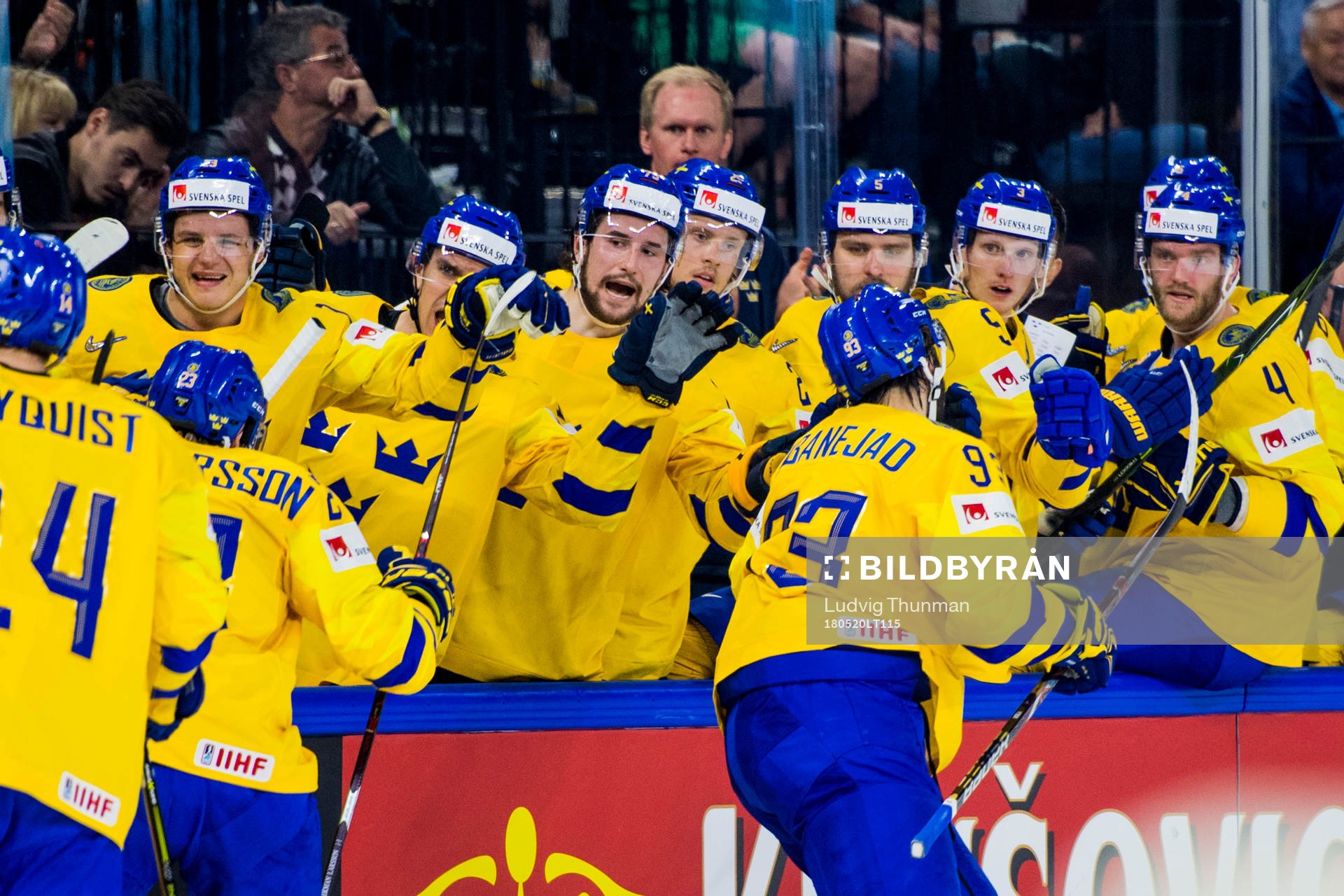 Sveriges Mika Zibanejad jublar med lagkamraterna