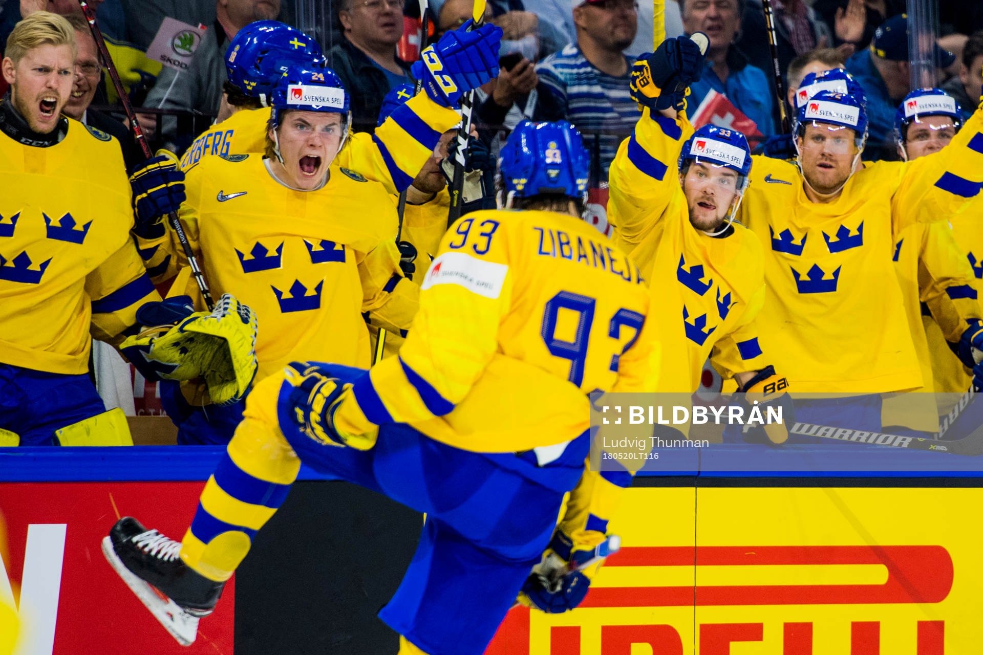 Sveriges målvakt Magnus Hellberg, Lias Andersson, Viktor