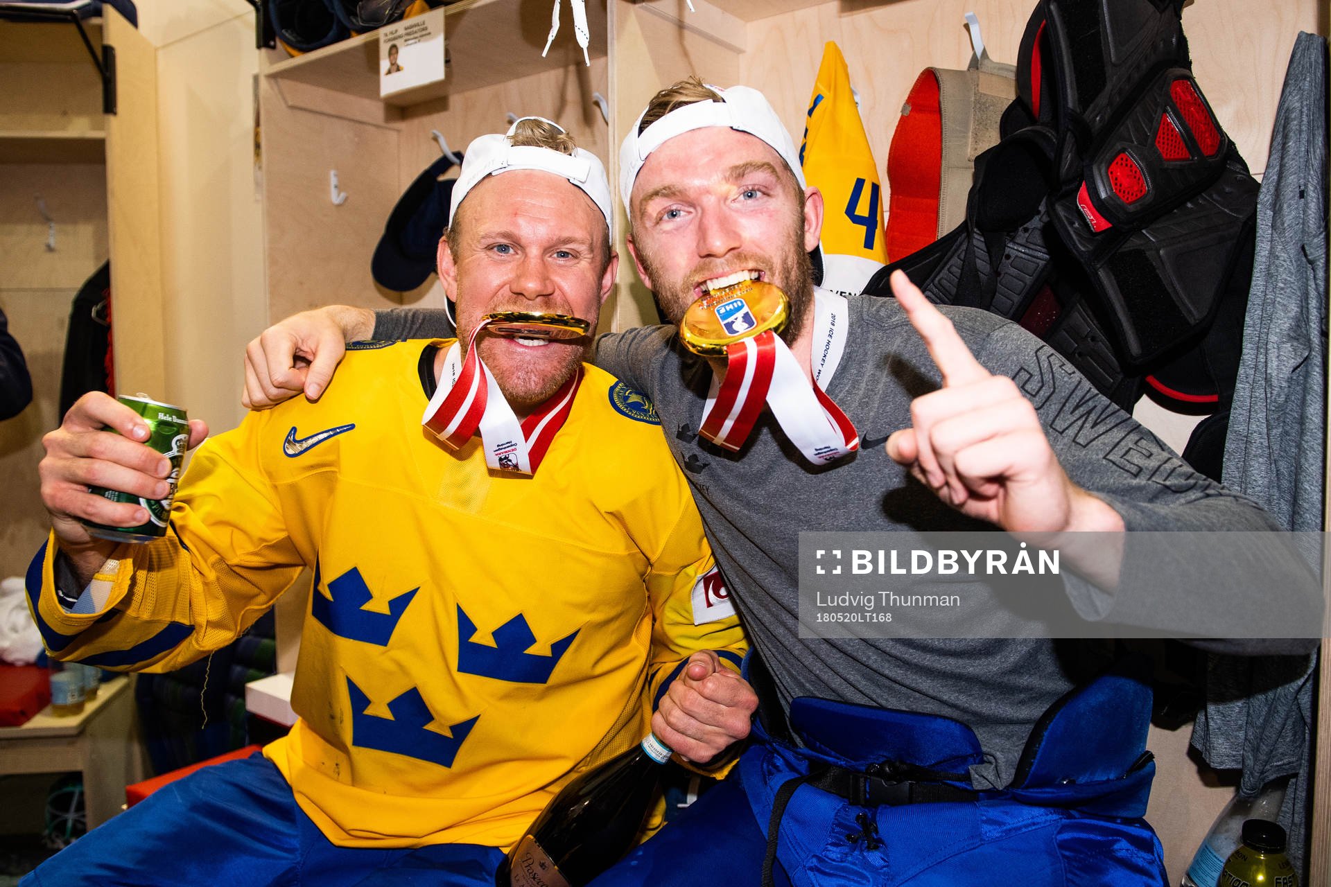 Sveriges Patric Hörnqvist och John Klingberg biter på