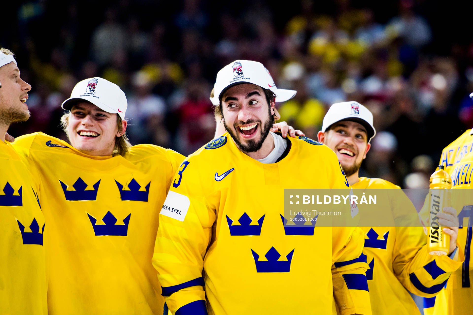 Sveriges Lias Andersson, Mika Zibanejad och Viktor