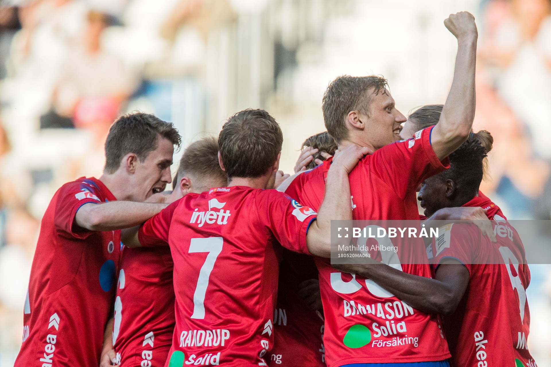 Helsingborgs Andri Runar Bjarnason jublar