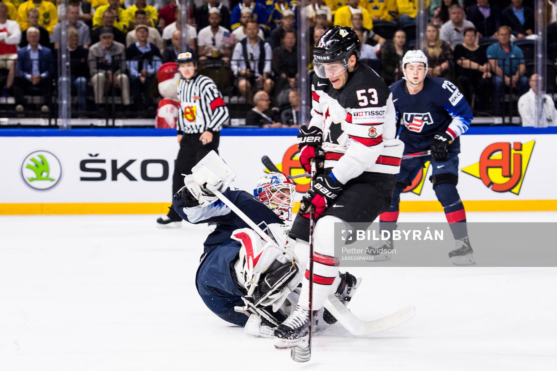 s målvakt Keith Kinkaid och Kanadas Bo Horvat
