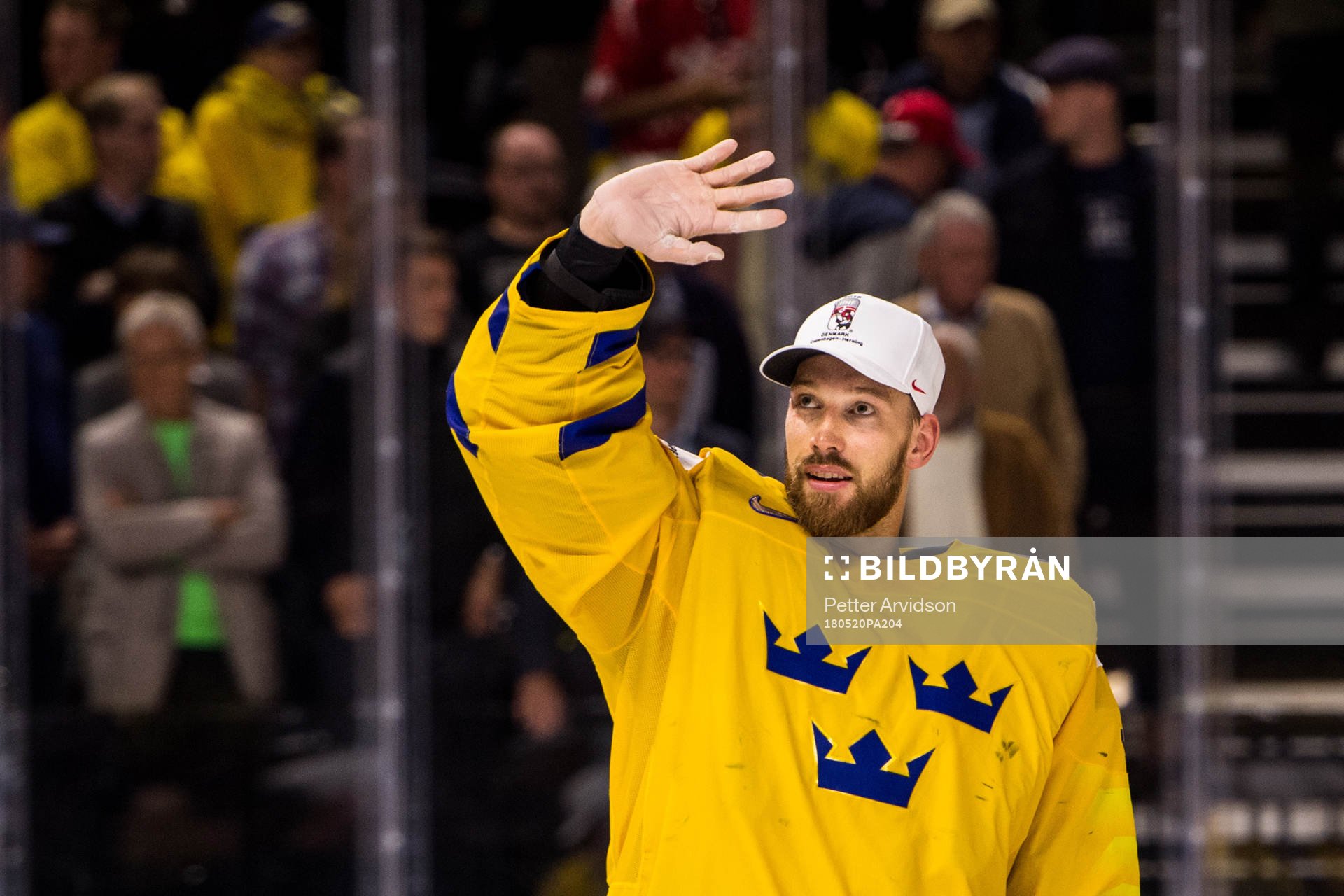 Sveriges målvakt Anders Nilsson jublar