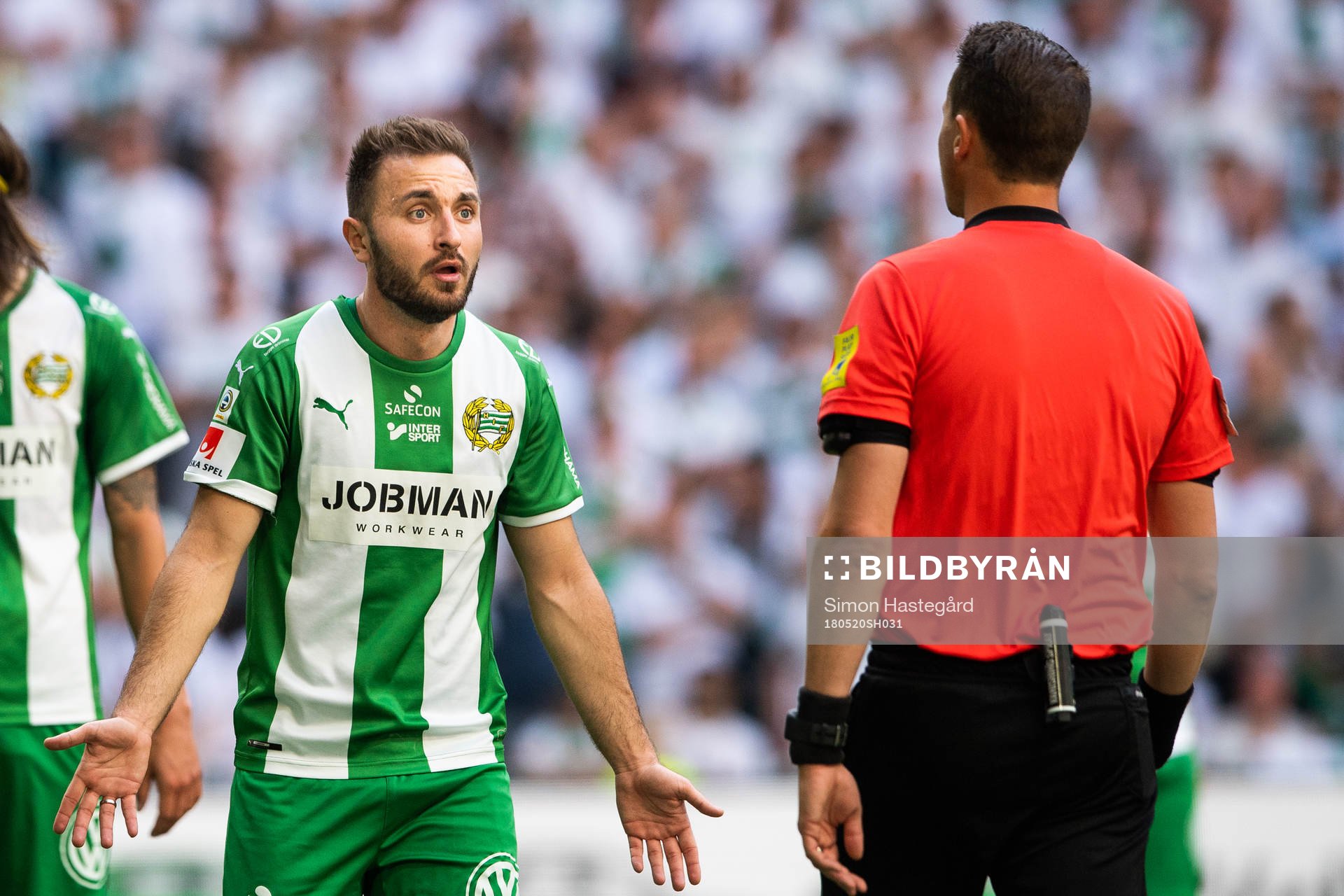 Hammarbys Hammarbys Muamer Tankovic reagerar mot domare
