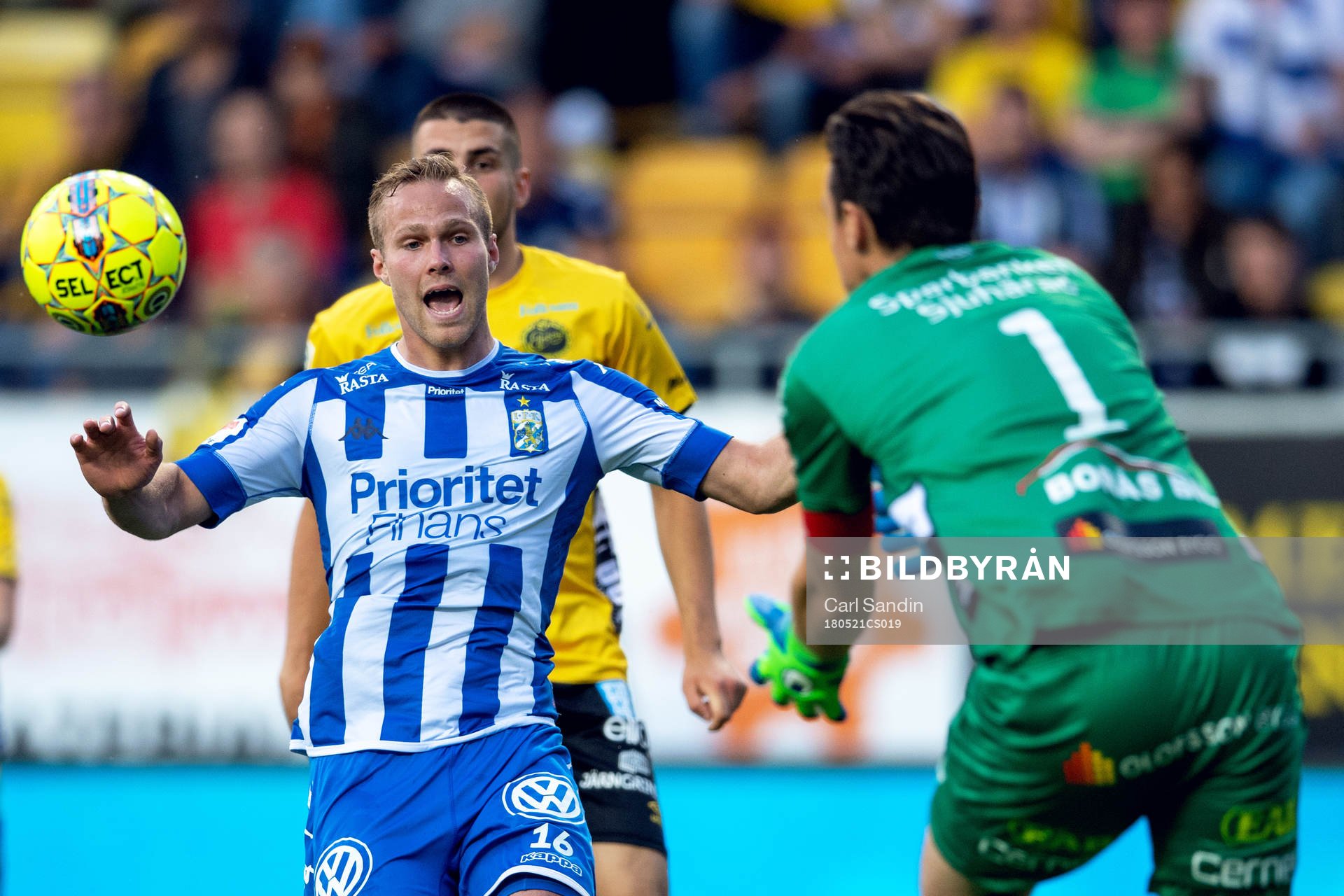 IFK Göteborgs Gustav Engvall och Elfsborgs målvakt Kevin