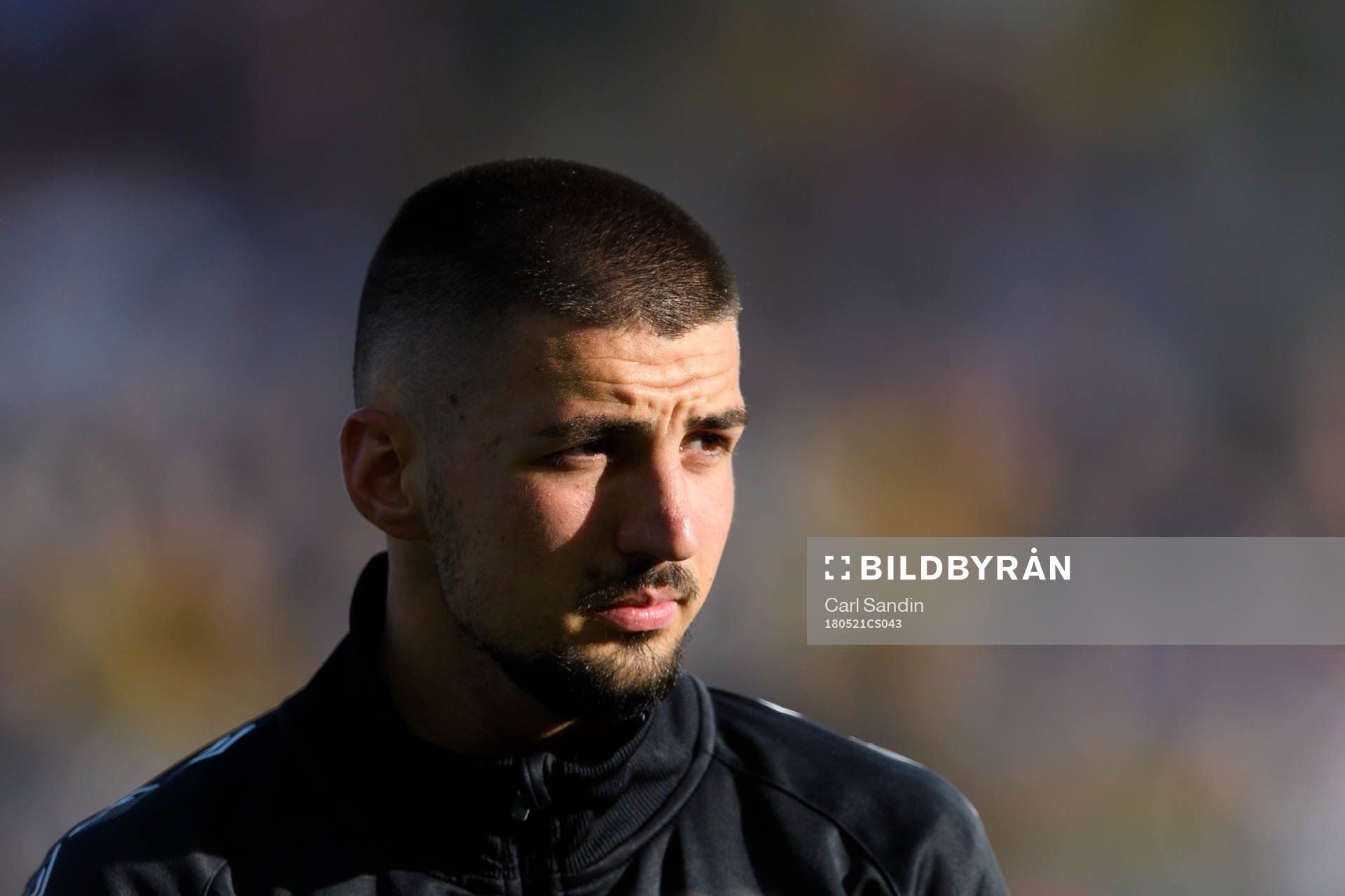 Elfsborgs Ibrahim Dresevic vid lineup innan fotbollsmatchen