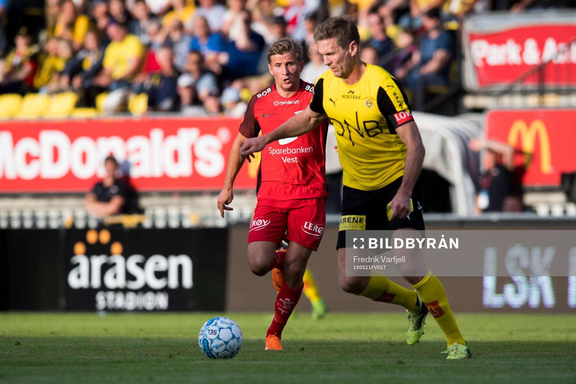 Steffen Lie Skålevik of Brann and Frode Kippe of